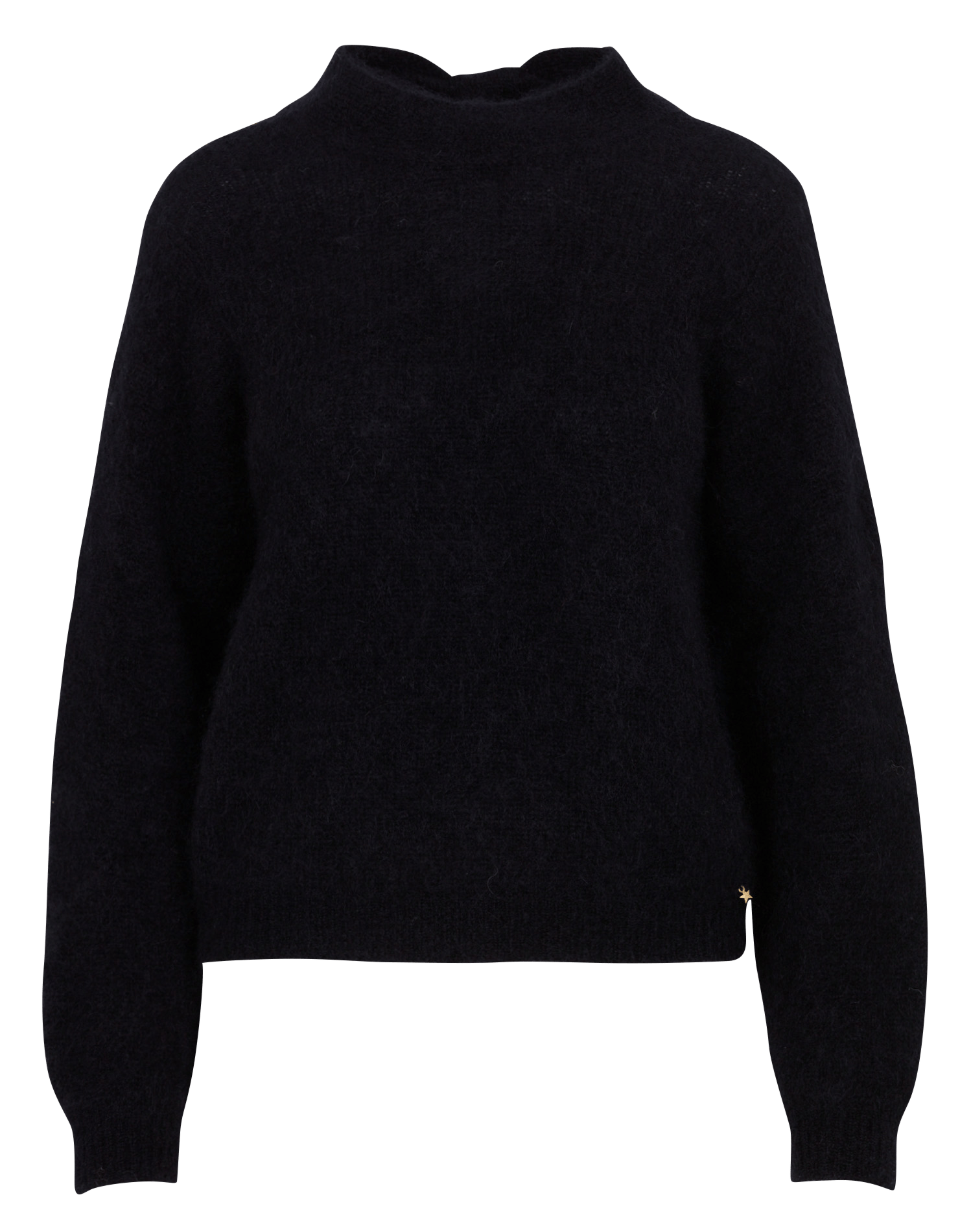 V-neck wool blend sweater with tie waist DES PETITS HAUTS Blue
