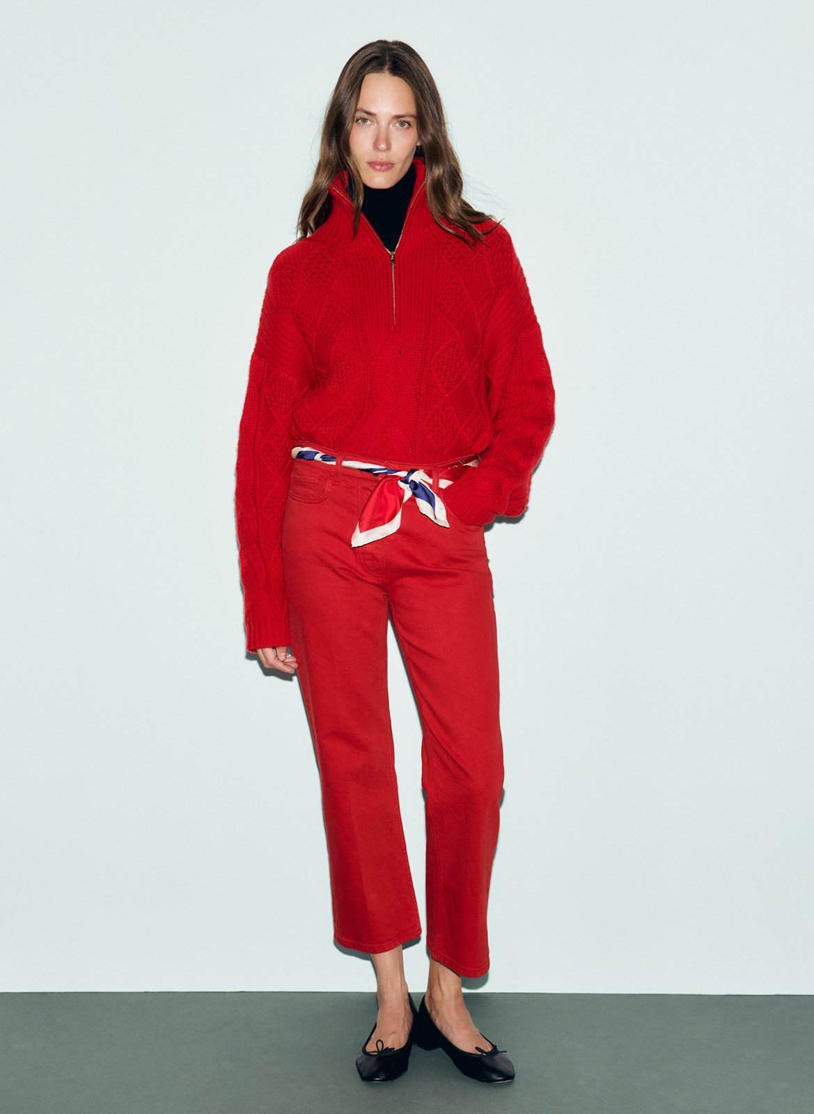 Gerade geschnittene 7/8-Hose uni GERARD DAREL Rot