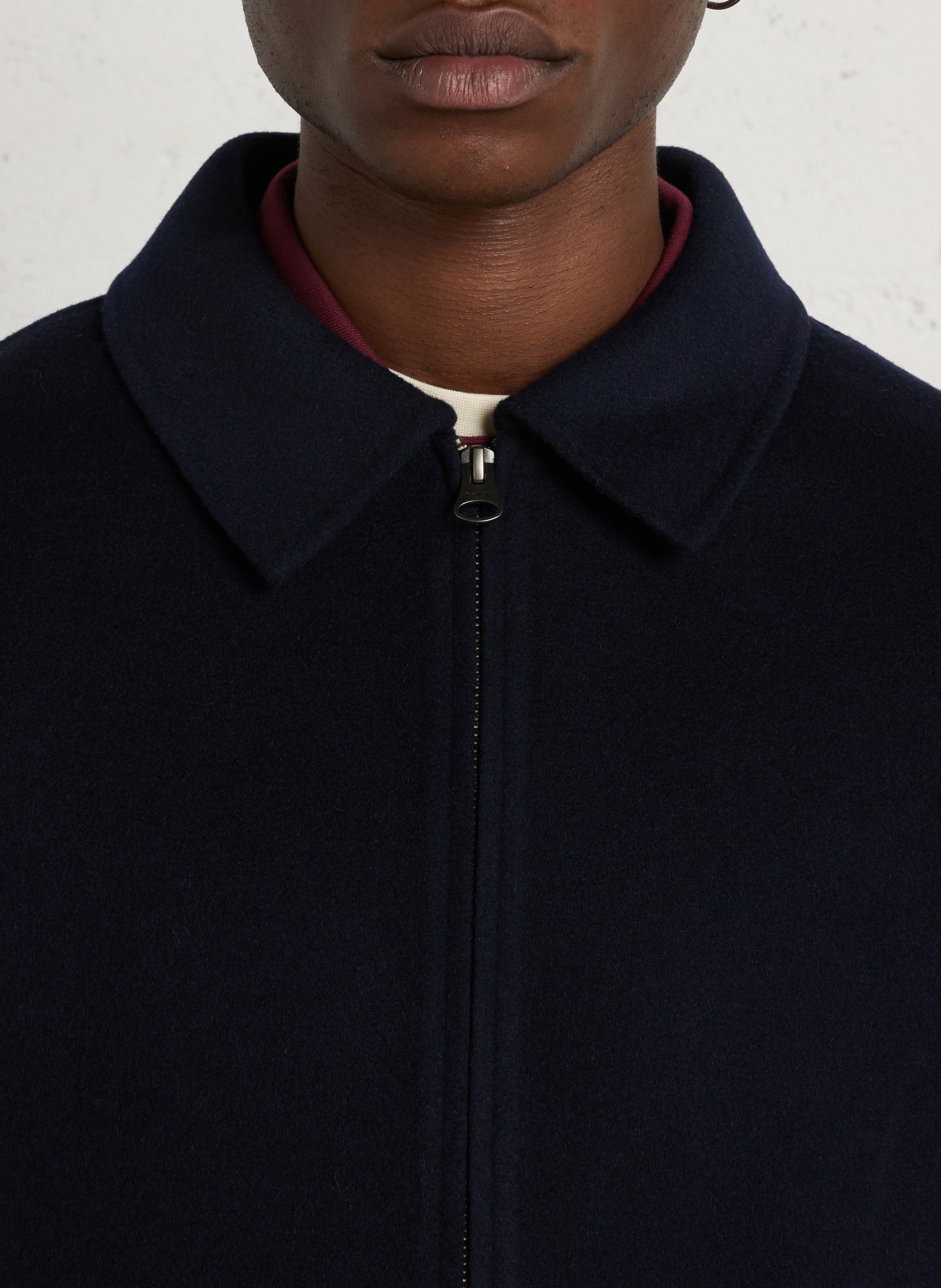 Gerade geschnittene Jacke aus Wollmix GANT Blau