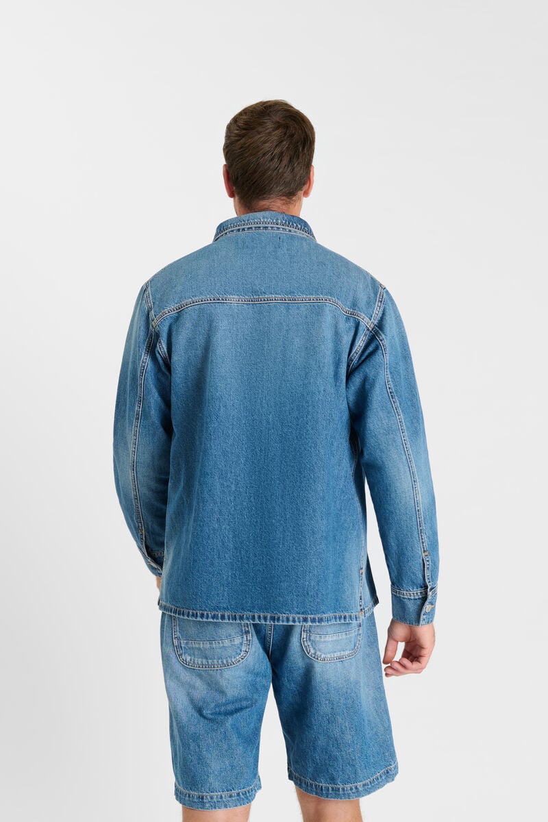 Button-up denim shirt LE TEMPS DES CERISES Blue