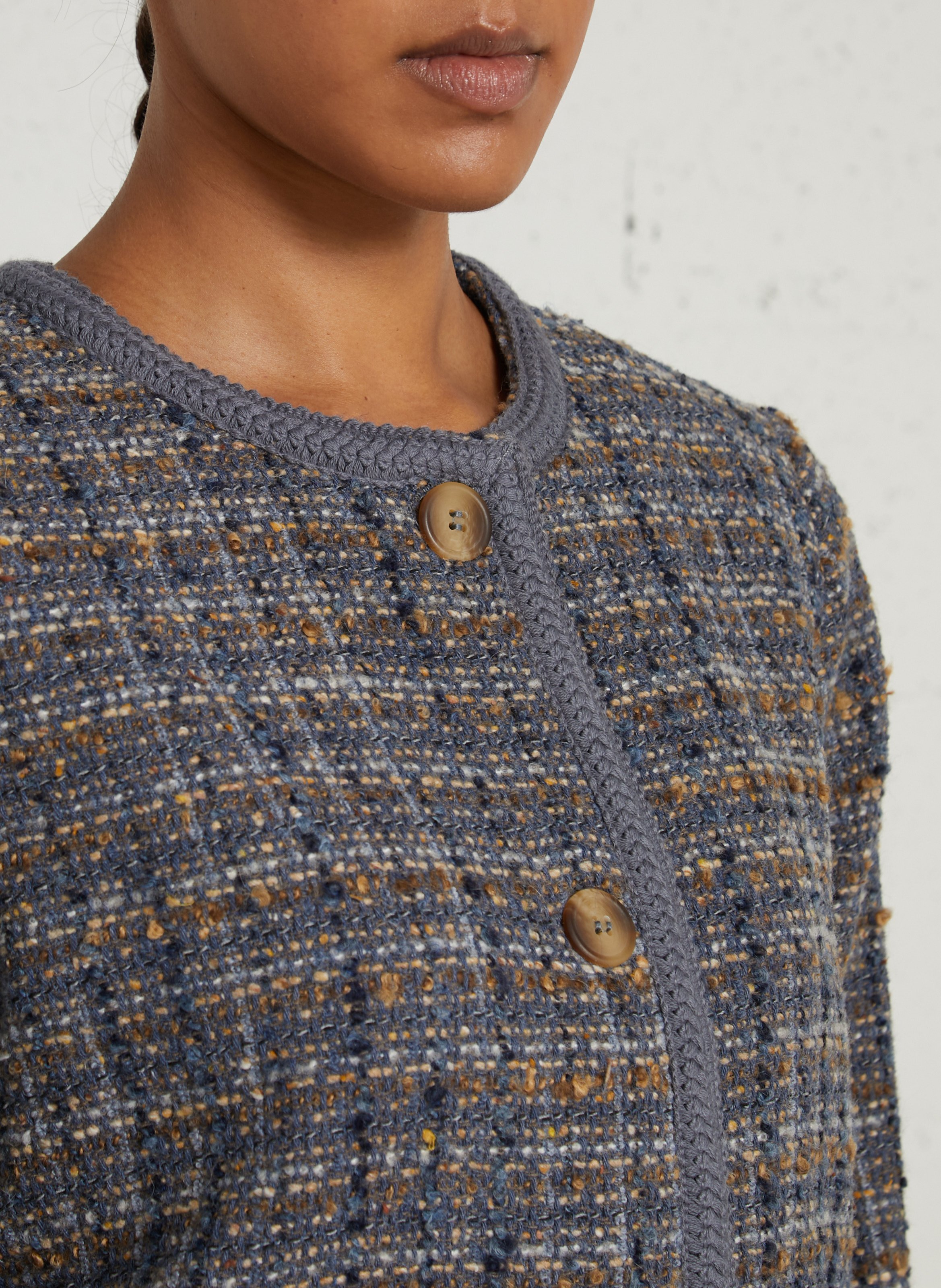 Rechte jas met tweedlook SUD EXPRESS Blauw