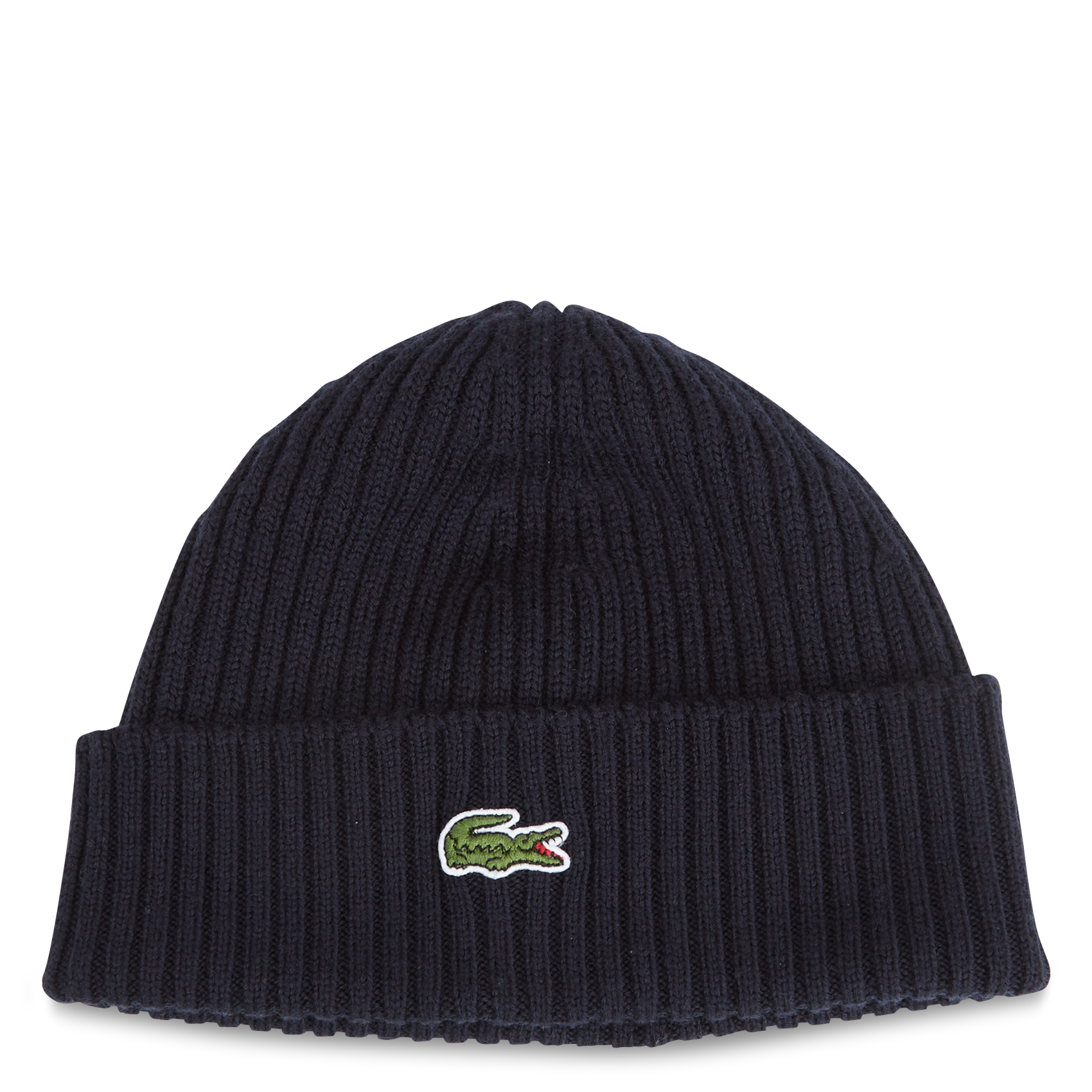 Bonnet en laine côtelée LACOSTE Bleu
