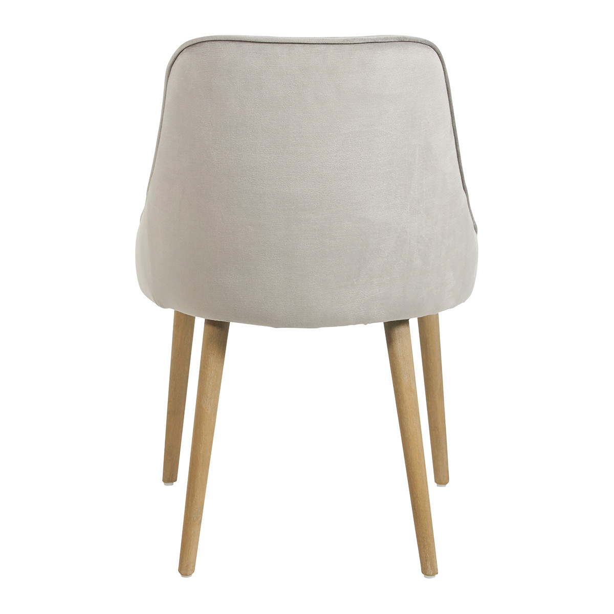 Beige velvet chair BLANC D'IVOIRE Beige