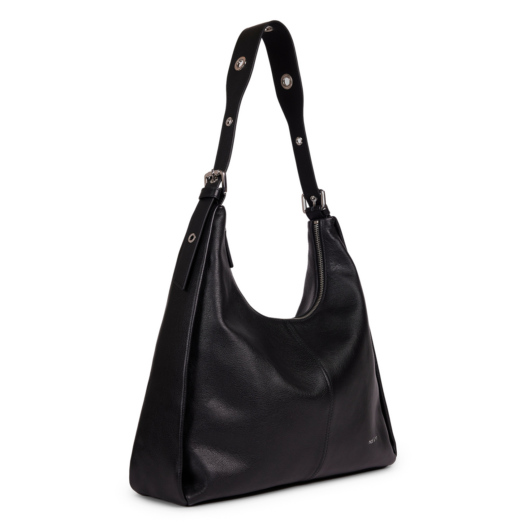 Sac porté épaule en cuir Noir