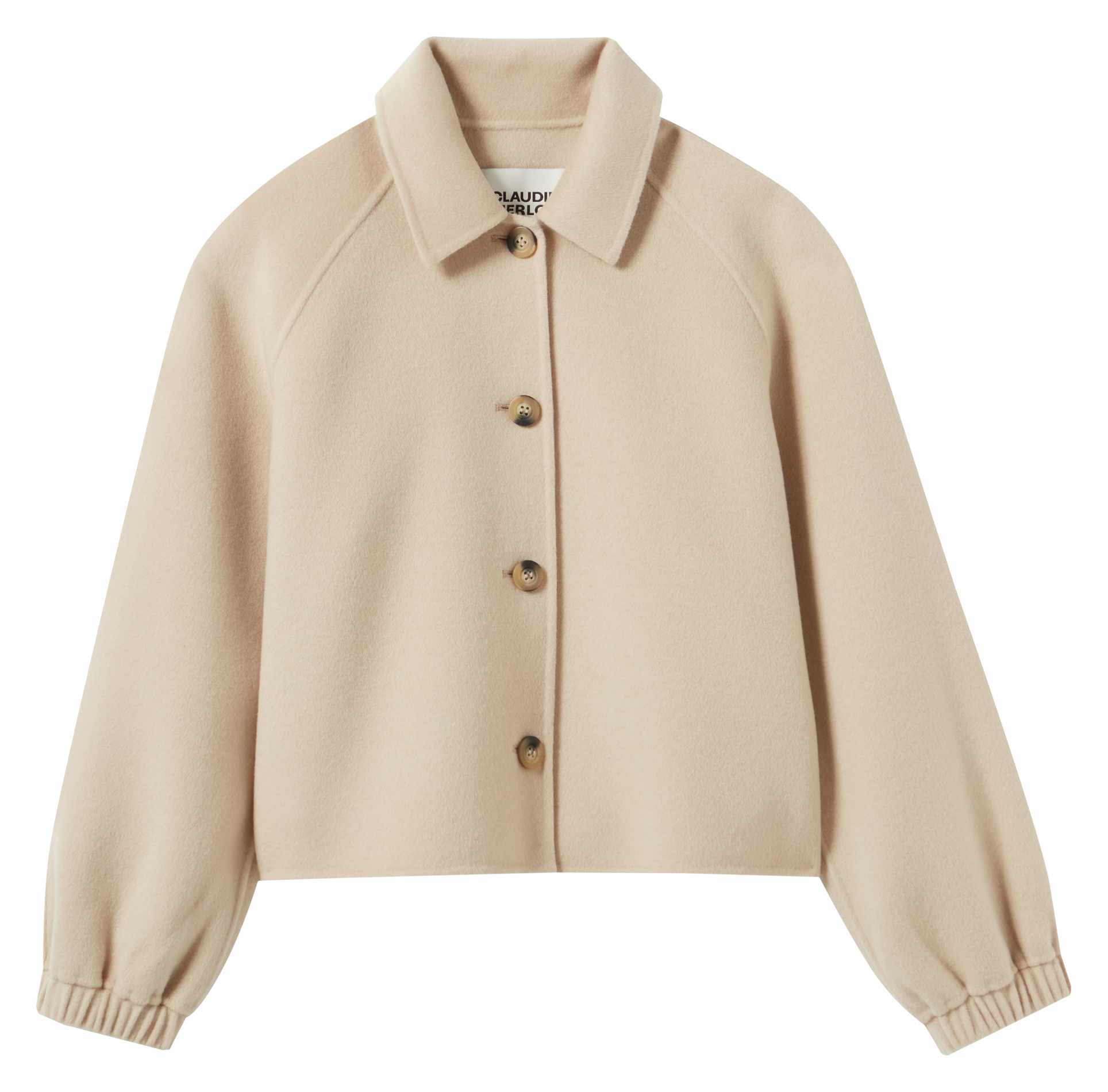 Veste courte en laine mélangée CLAUDIE PIERLOT Beige