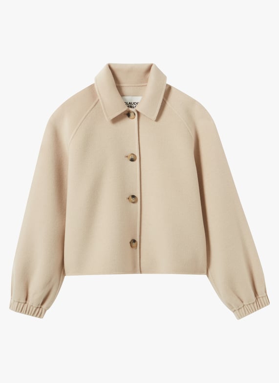 Aimy wool-Blend short jacket Beige Claudie pierlot Women Place