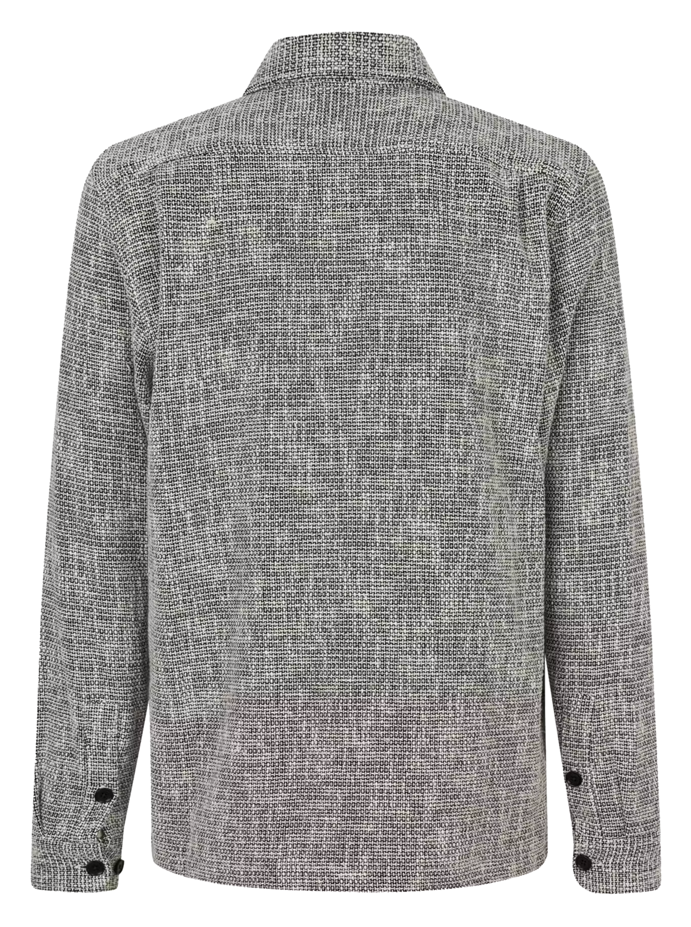 Straight-cut cotton-blend overshirt with classic collar SAMSOE SAMSOE Black