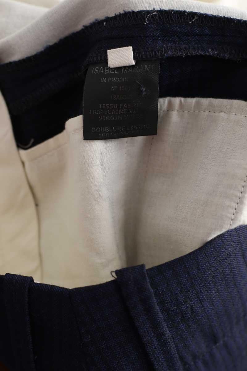 Bandol straight woollen trousers ISABEL MARANT - Seconde Main Blue