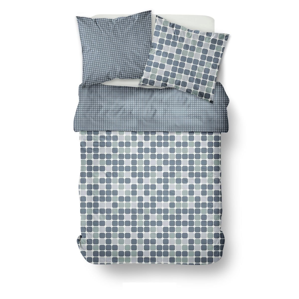 Printed cotton bed set TODAY LINGE DE MAISON Blue