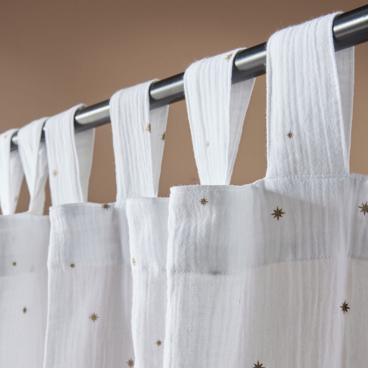 Printed cotton curtain TODAY LINGE DE MAISON White