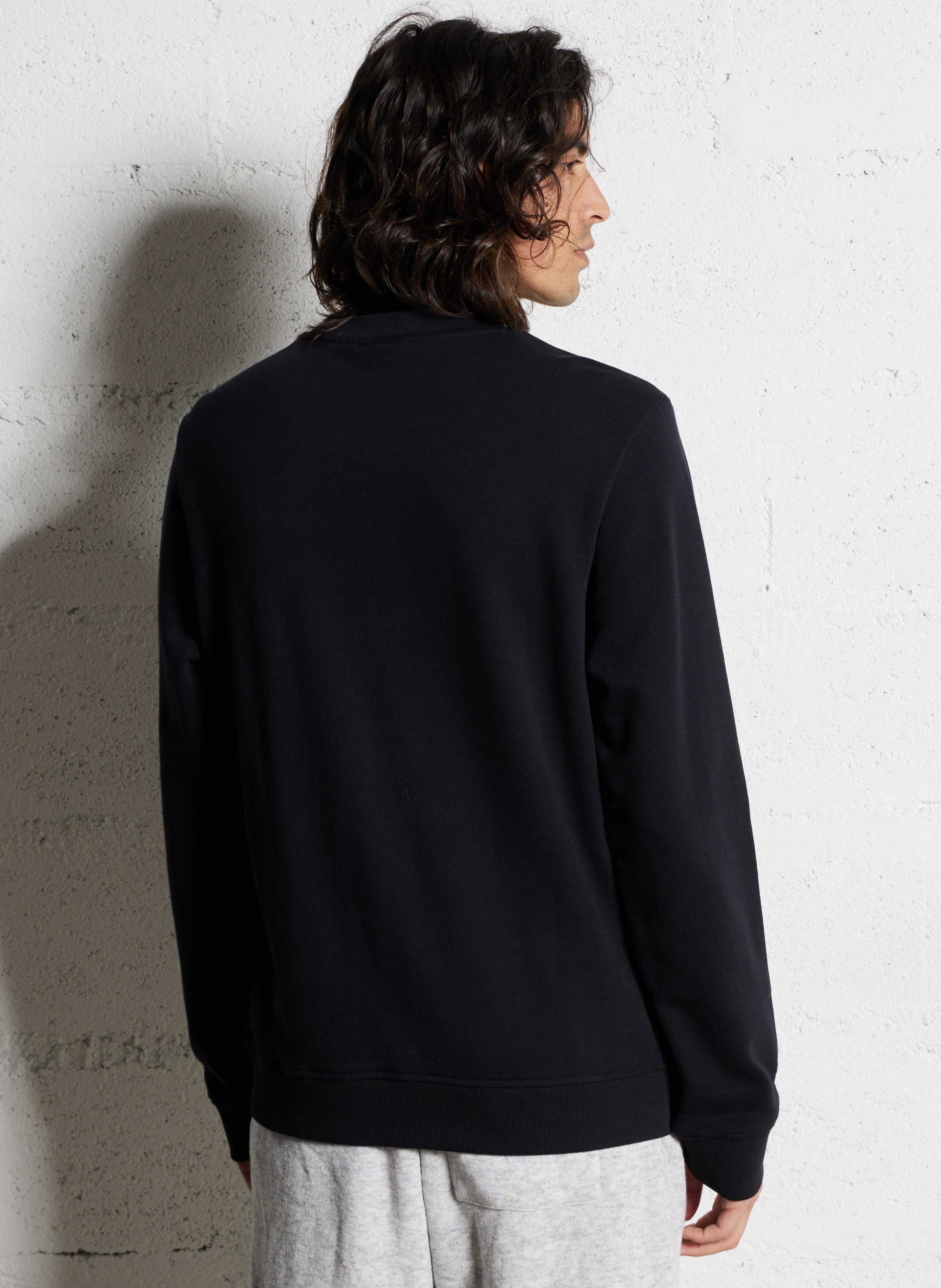 Sweat droit col rond en coton NAPAPIJRI Noir