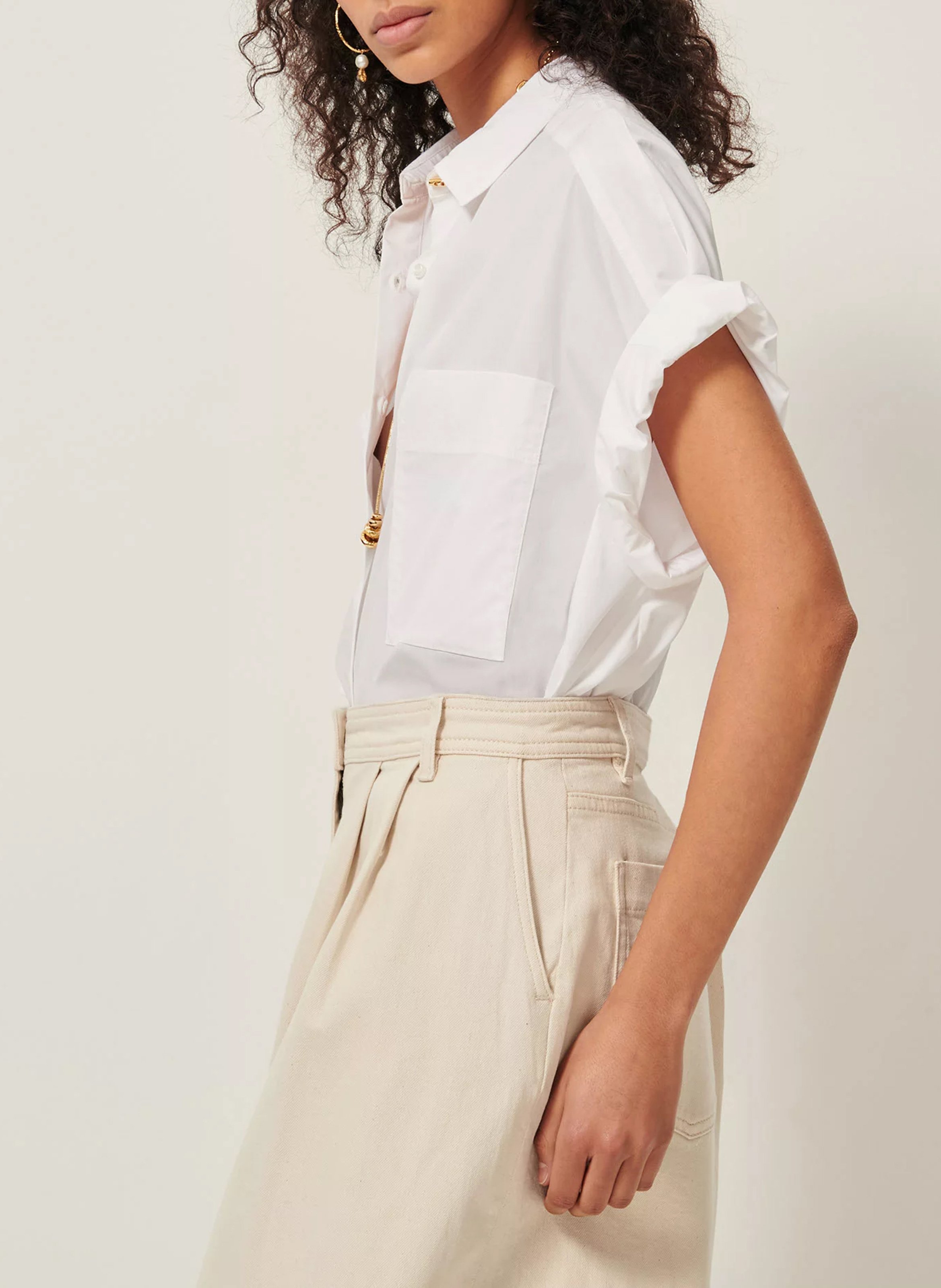 Colonel plain shirt SESSUN White