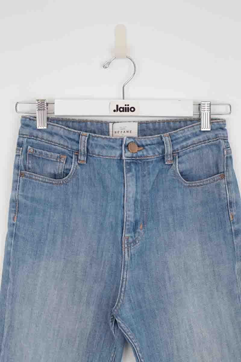 Cotton skinny jeans SEZANE - Seconde main Blue