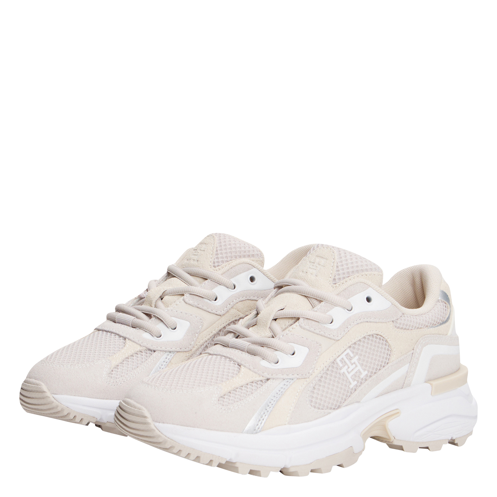 Baskets basses en fibres recyclées mélangées TOMMY HILFIGER Beige