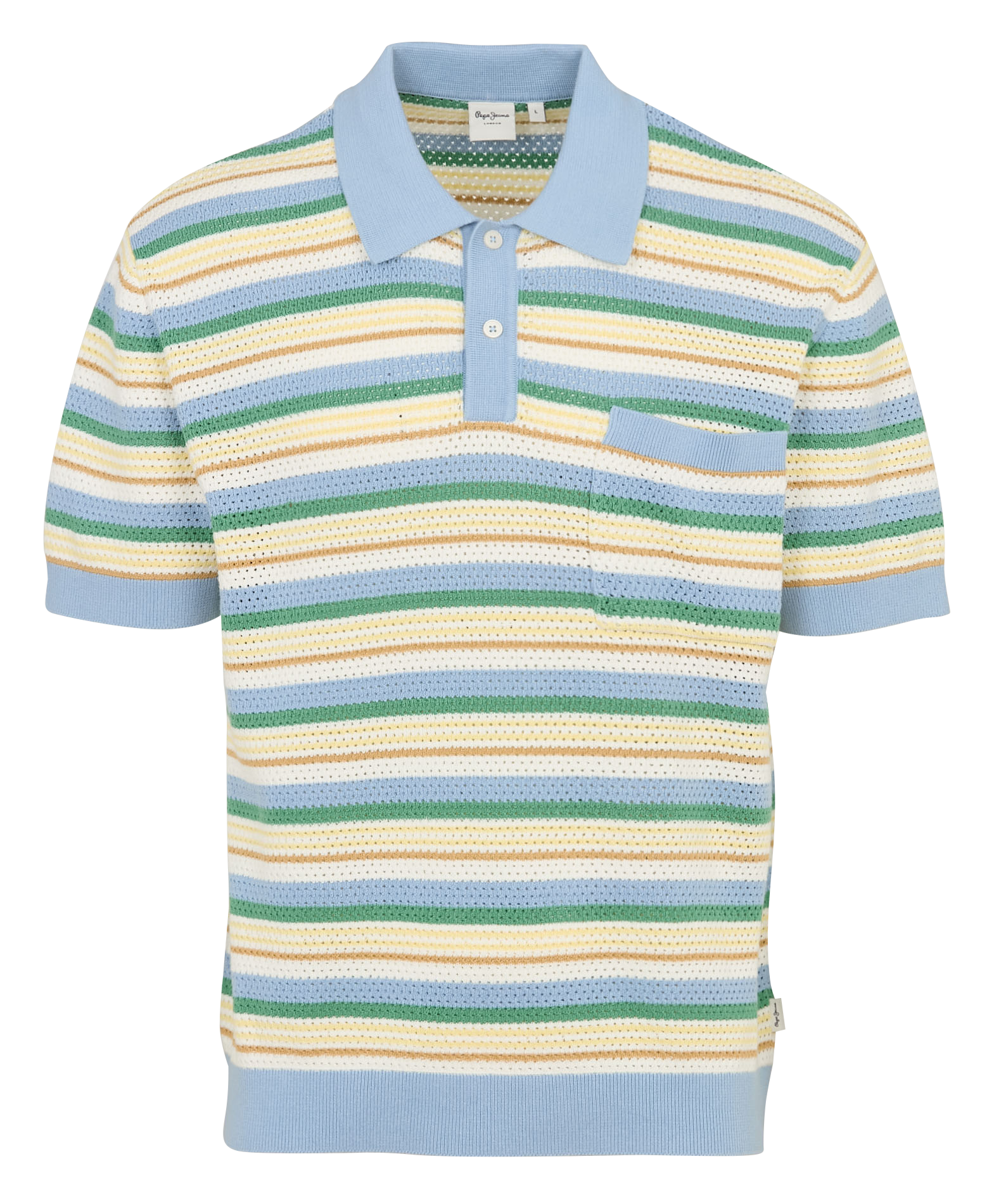 Straight cotton polo shirt PEPE JEANS Blue