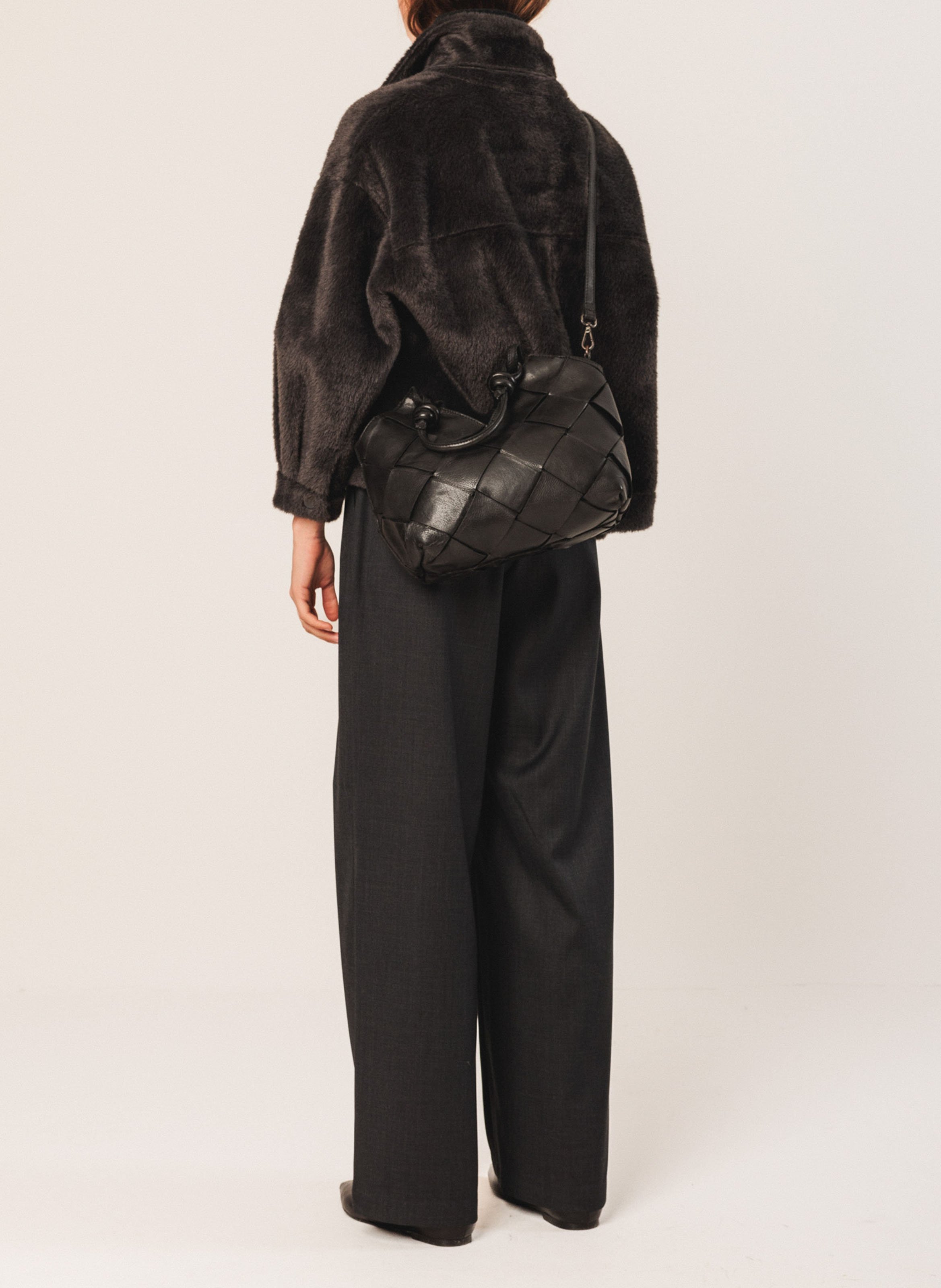 Veste oversize col classique INDI & COLD Noir