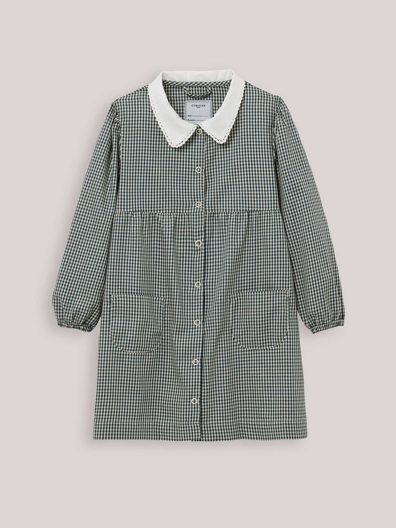 Gingham apron CYRILLUS