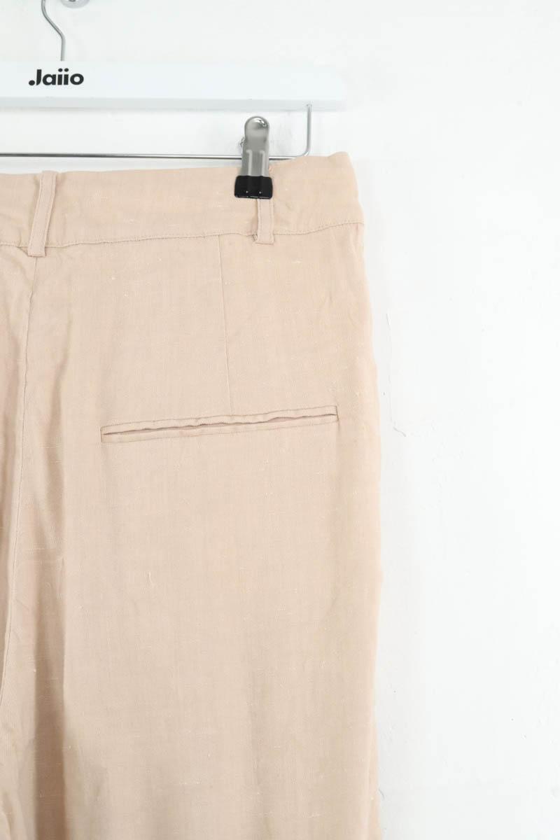 Straight linen trousers ISABEL MARANT - Seconde Main Pink