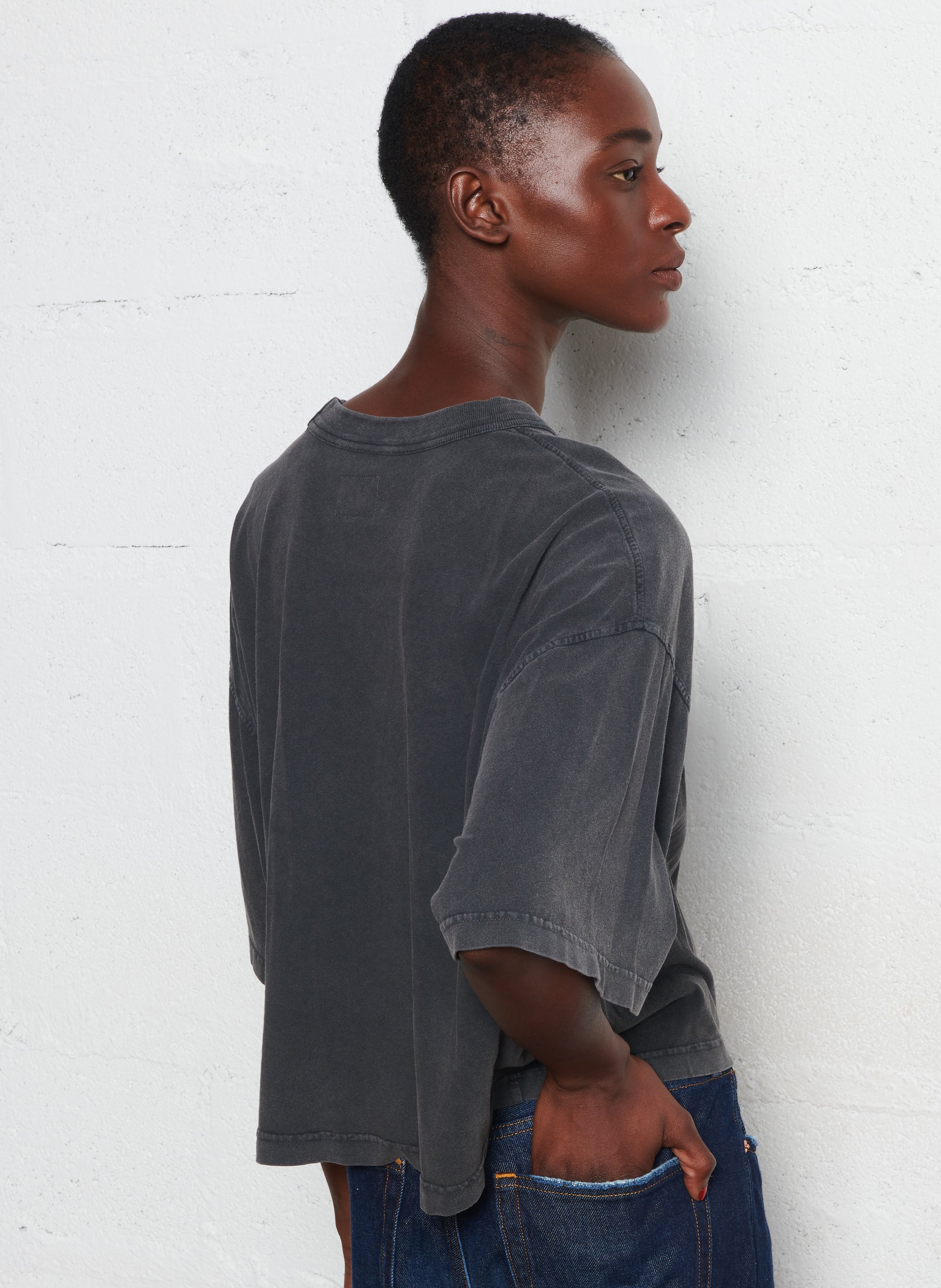Round neck cotton T-shirt BELLEROSE Black