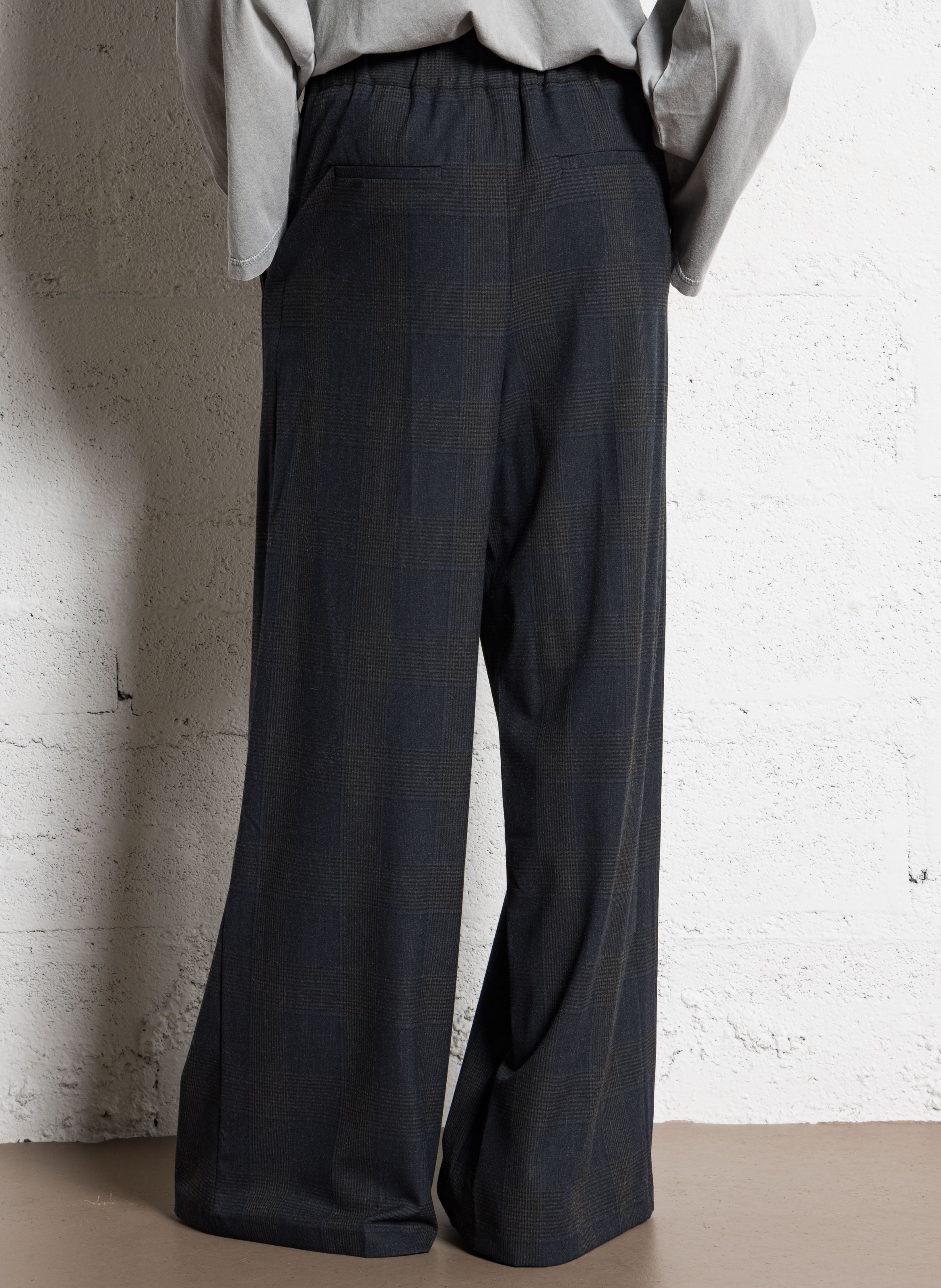 Checked straight-leg pants BELLEROSE Green