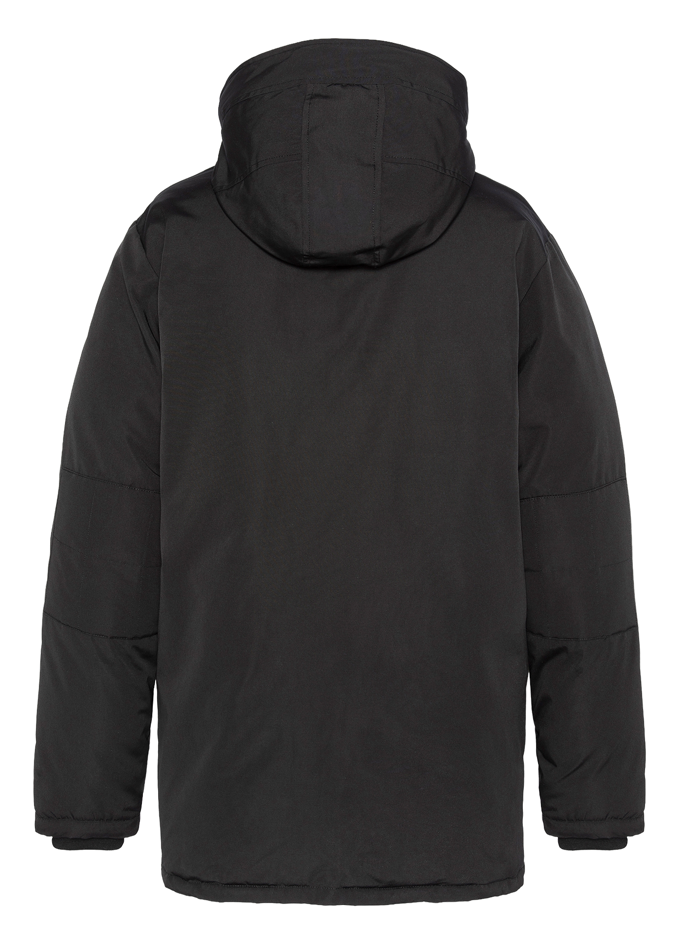 Straight hooded parka in blended cotton SCHOTT Black