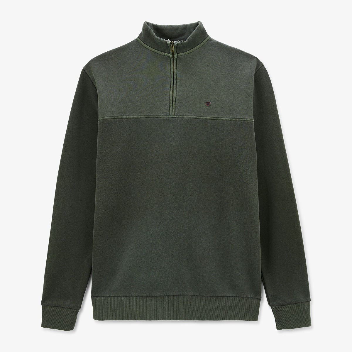 Sweatshirt with zippered collar SERGE BLANCO Green