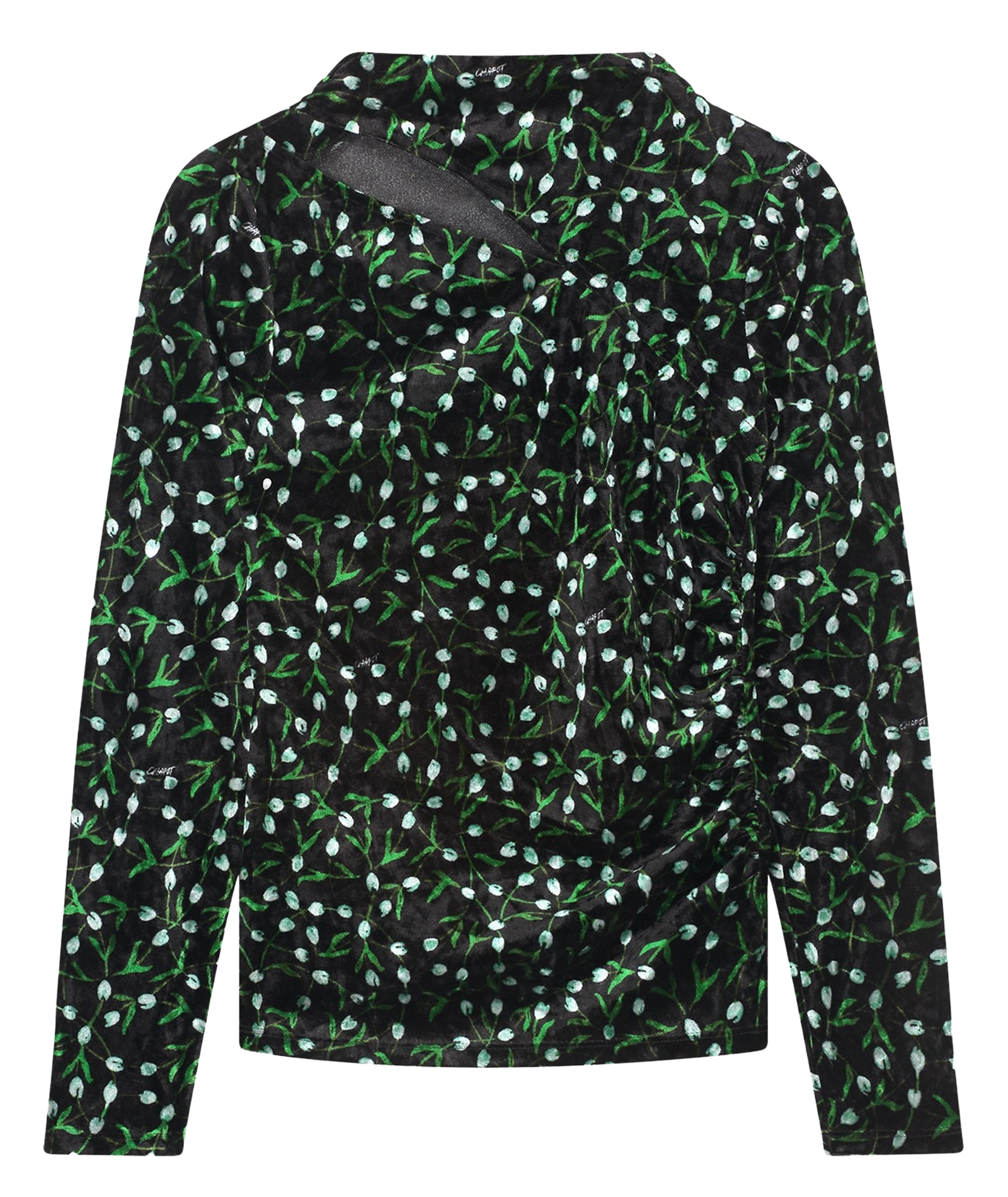 Rechte top met opstaande kraag en print FABIENNE CHAPOT Zwart