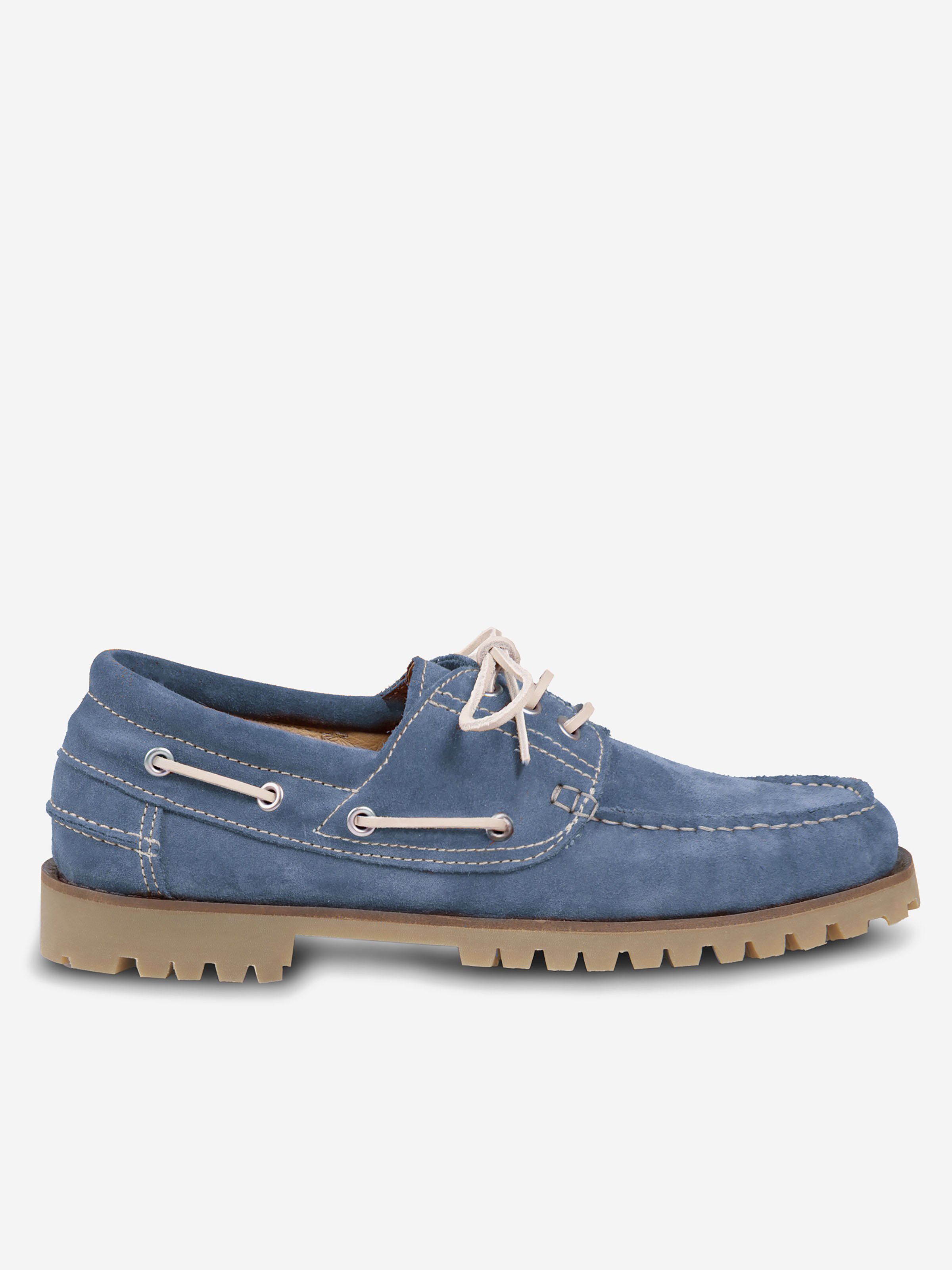 Milo suede leather boat shoes JULES & JENN Blue