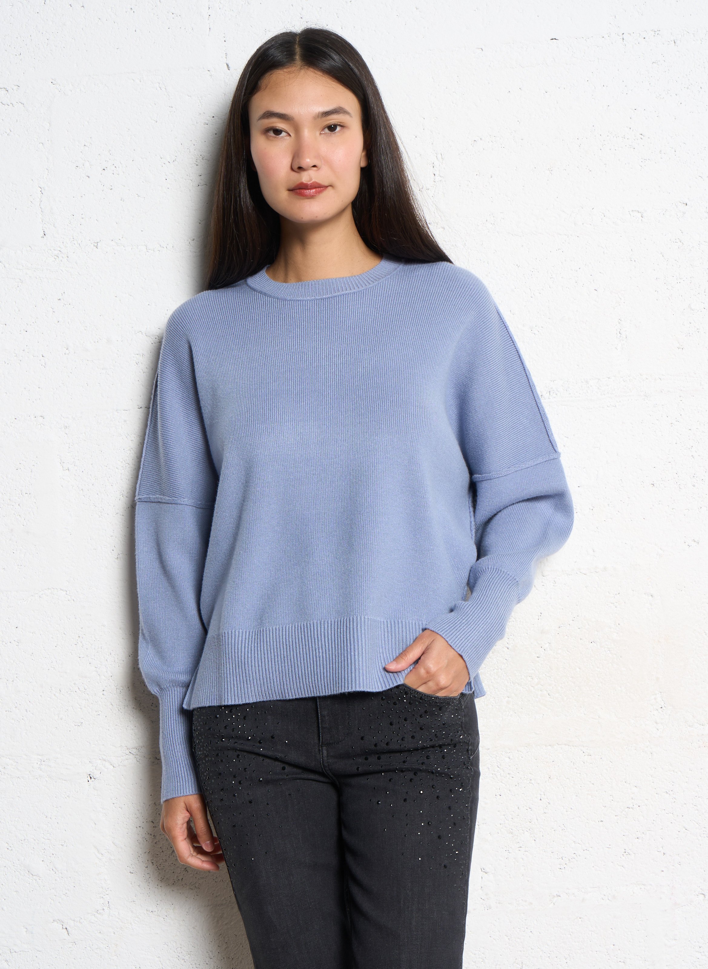Oversized round-neck sweater IKKS Blue
