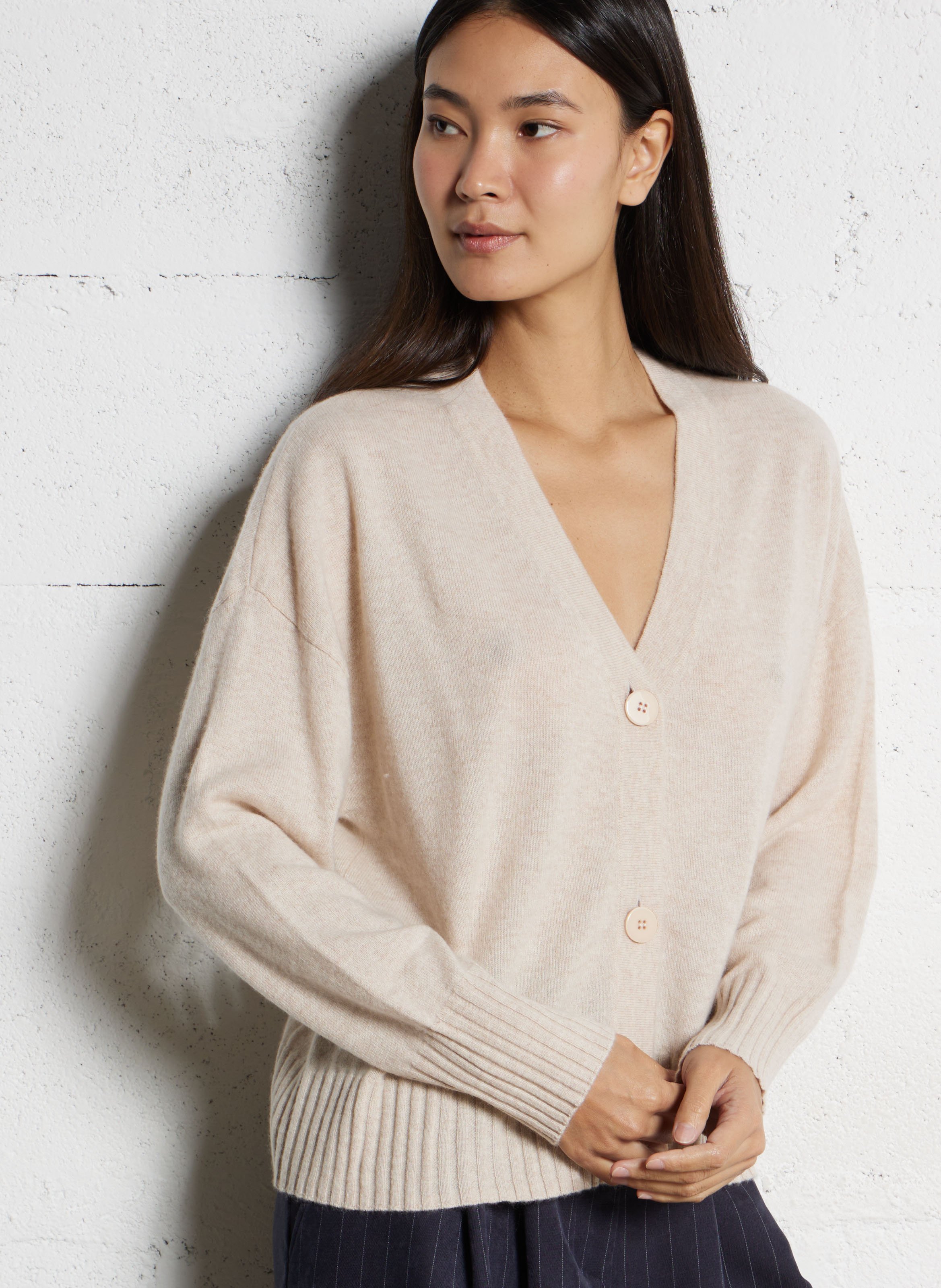 Gilet fluide col V en cachemire SUD EXPRESS