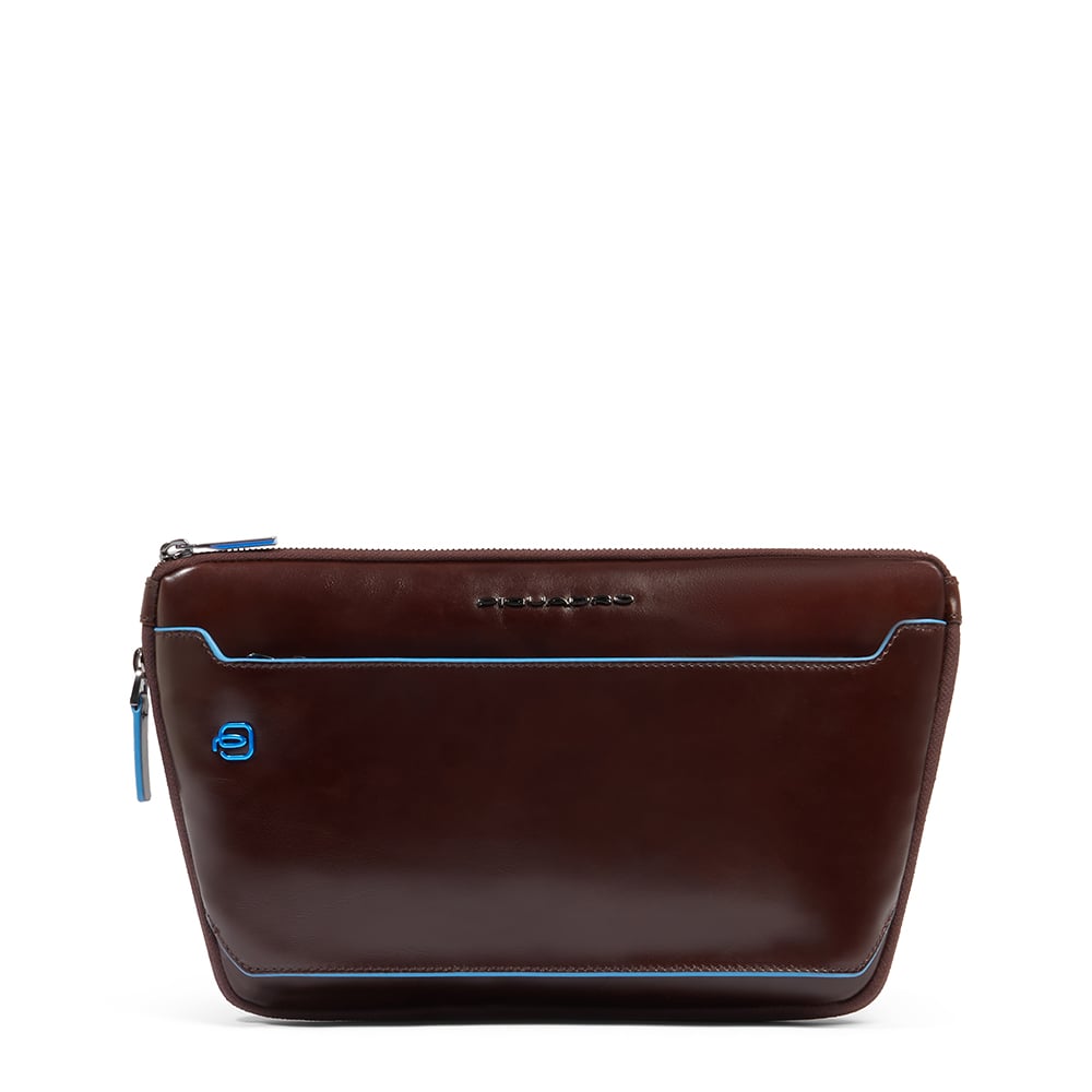 Flat expandable bum bag with repositionable shoulder strap attachments and pocket for airpods® PIQUADRO