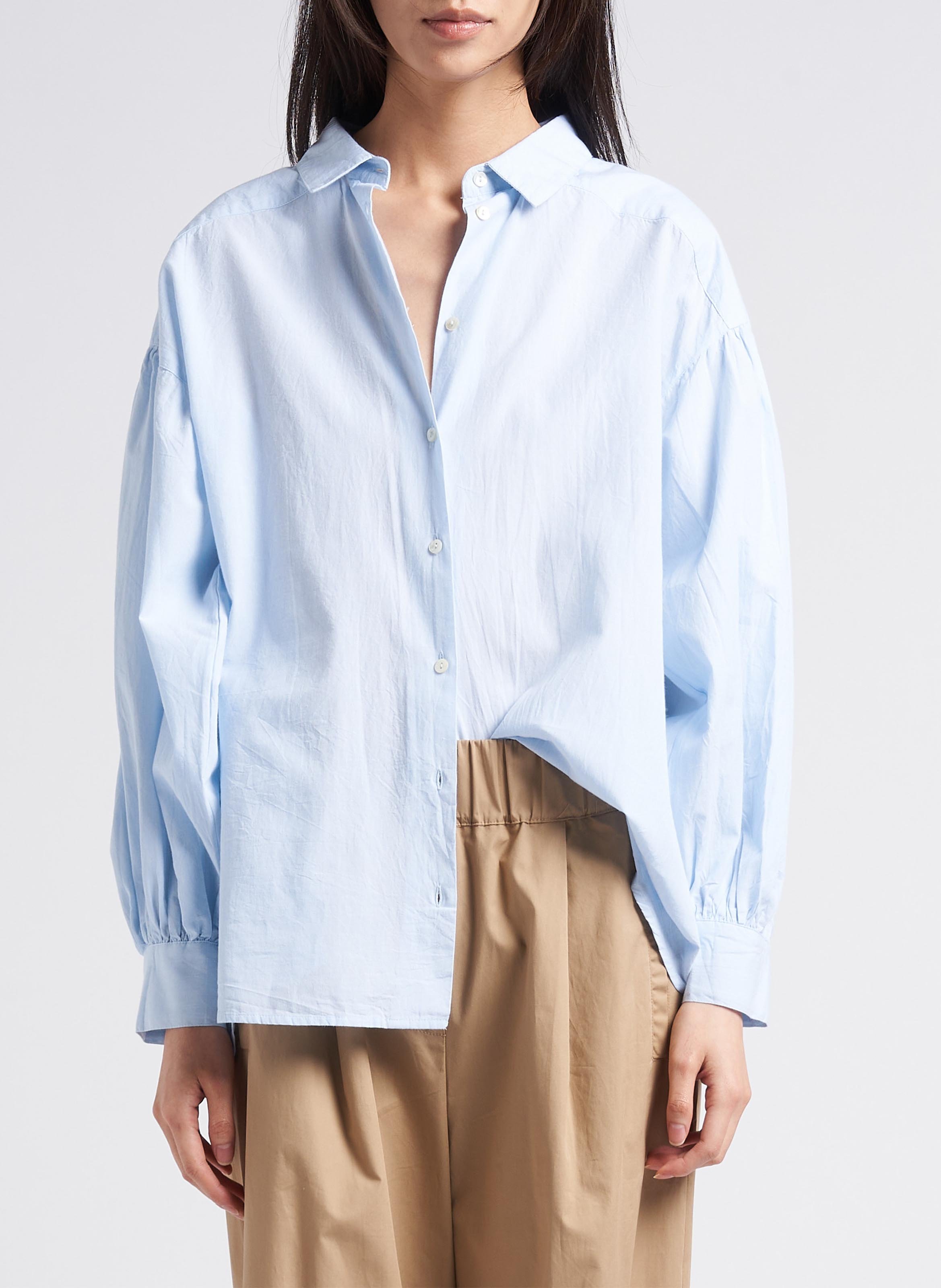 Baumwollhemd mit klassischem Kragen BY BAR Blau