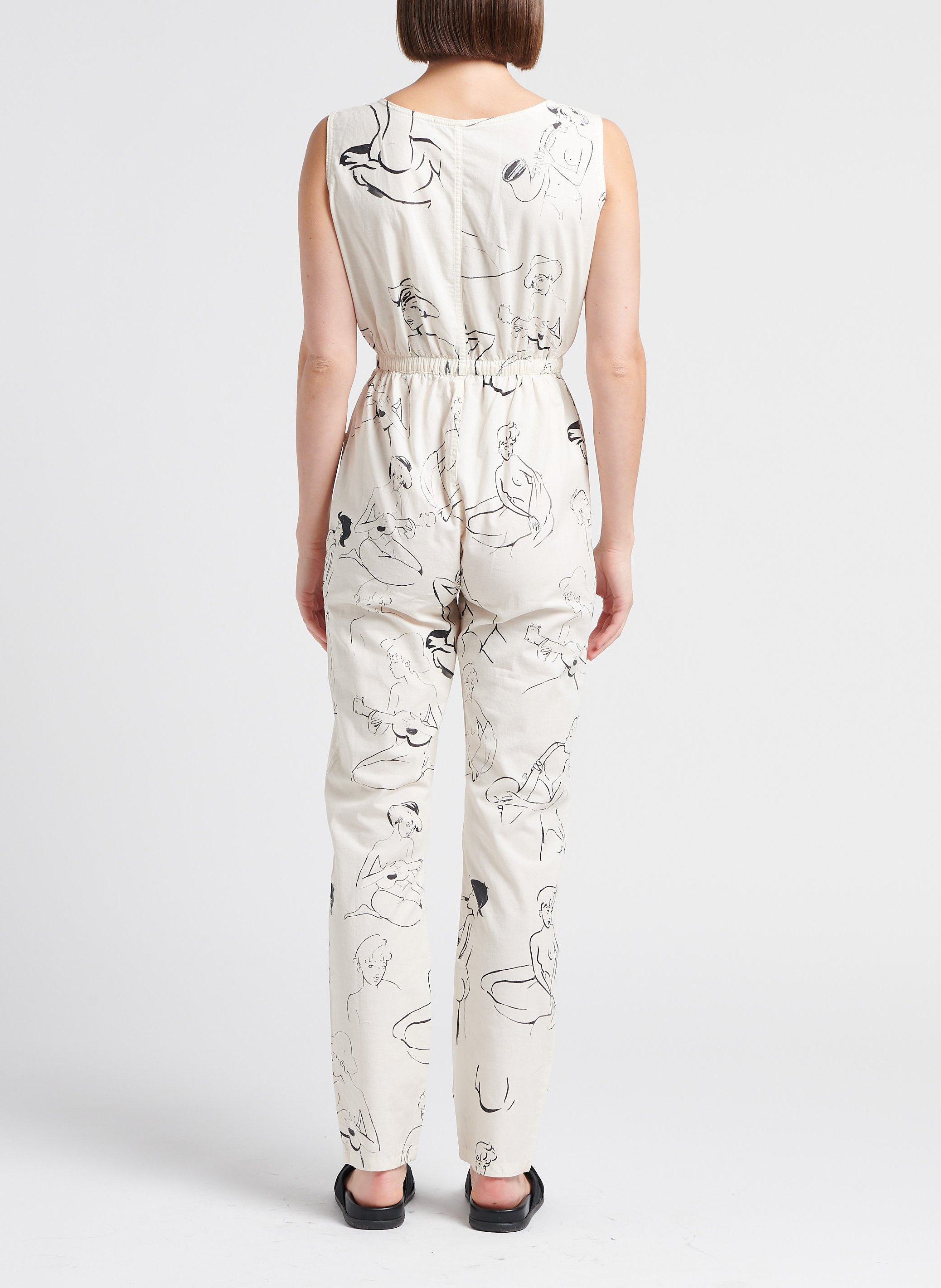 Combinaison col rond imprimée en coton G.KERO Multicolore