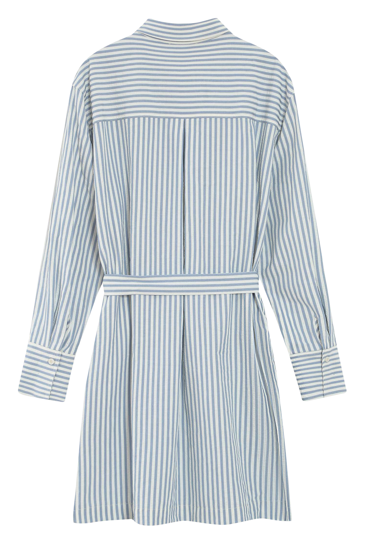 Robe courte col classique en coton mélangé GRACE ET MILA Bleu