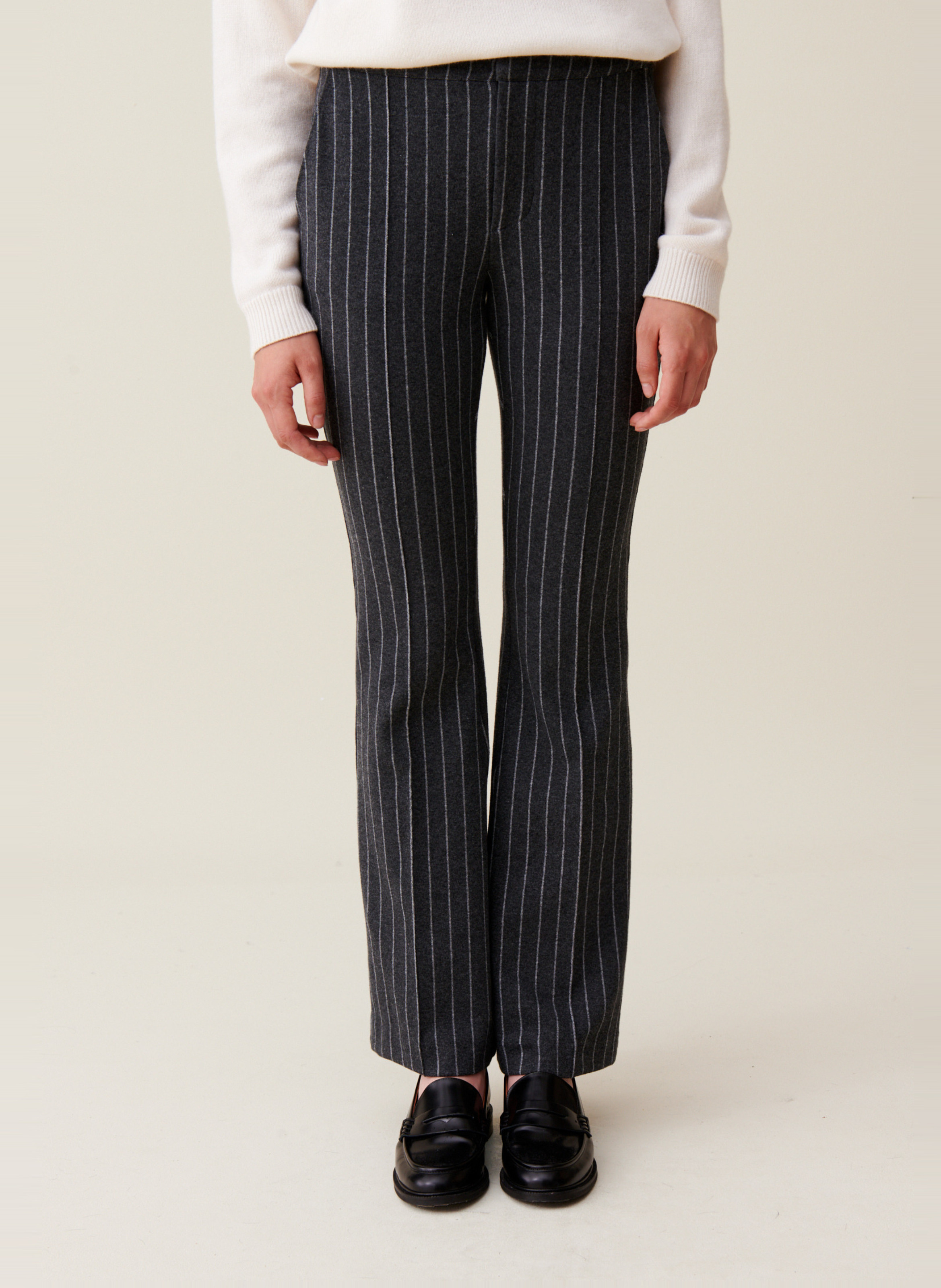 Striped flare pants in blended cotton CLAUDIE PIERLOT Multicolored