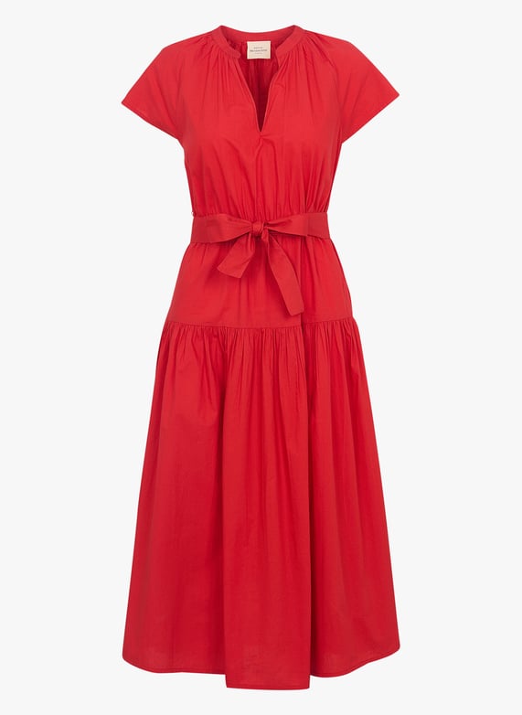Loose-Fit cotton midi dress Red Petite mendigote - Women | Place des Tendances Loose-Fit cotton midi dress Red Petite mendigote - Women | Place des Tendances