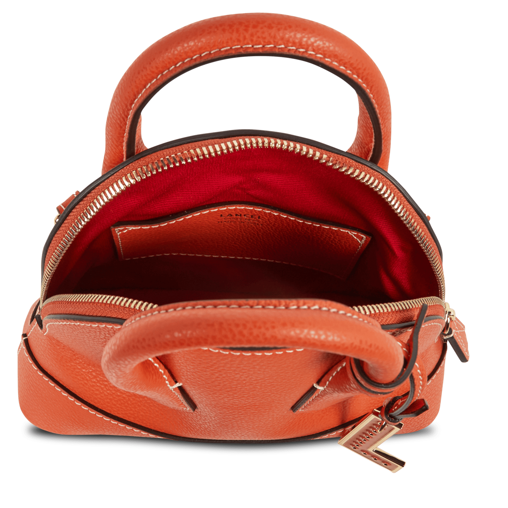 Mini sac bandoulière uni en cuir grainé LANCEL Multicolore