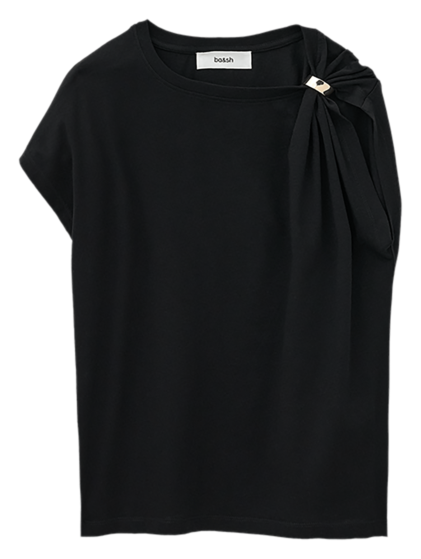 Effen top met lange mouwen en ronde hals BA&SH Zwart