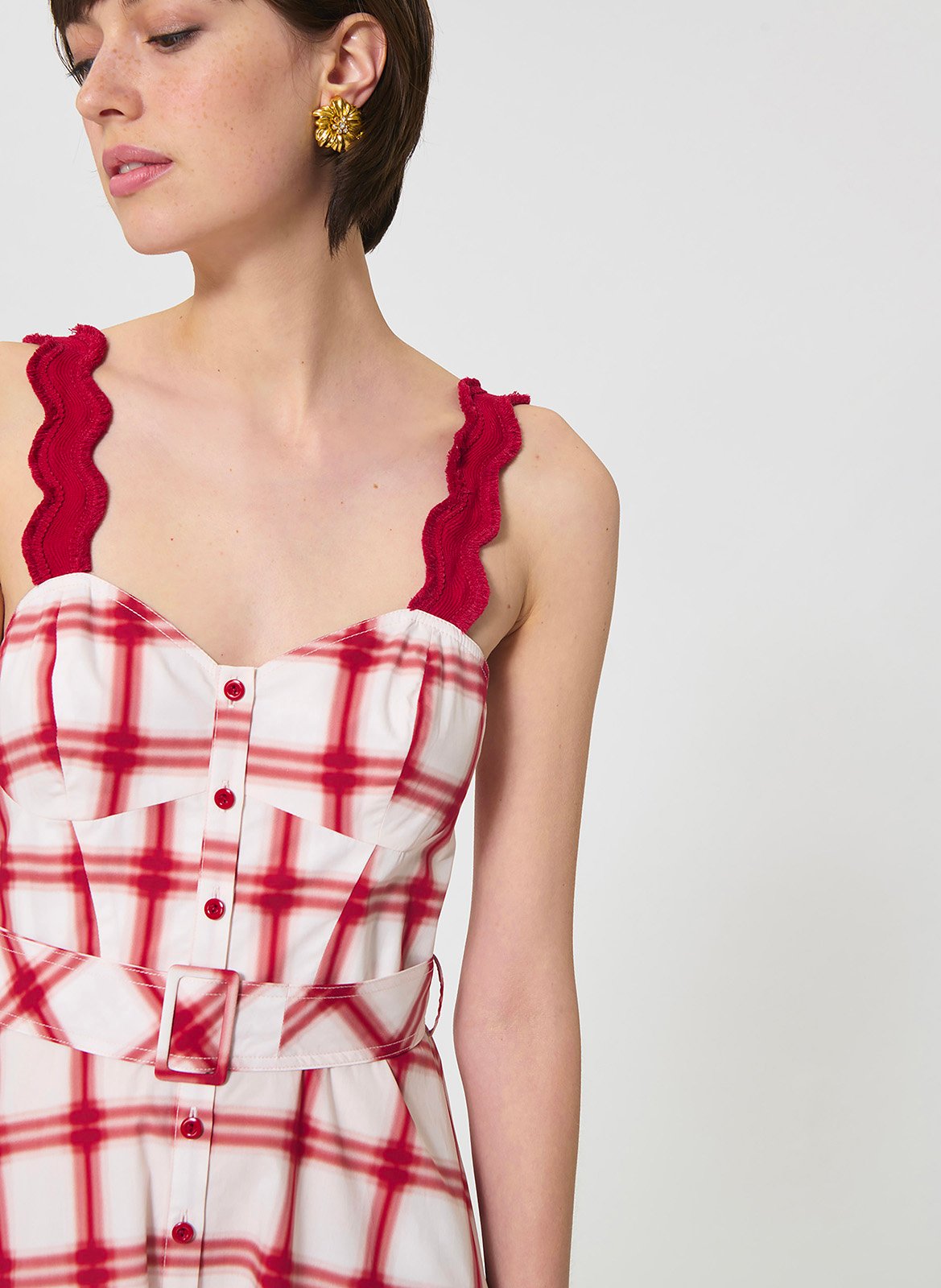 Kurzkleid aus Baumwolle TARA JARMON Rot