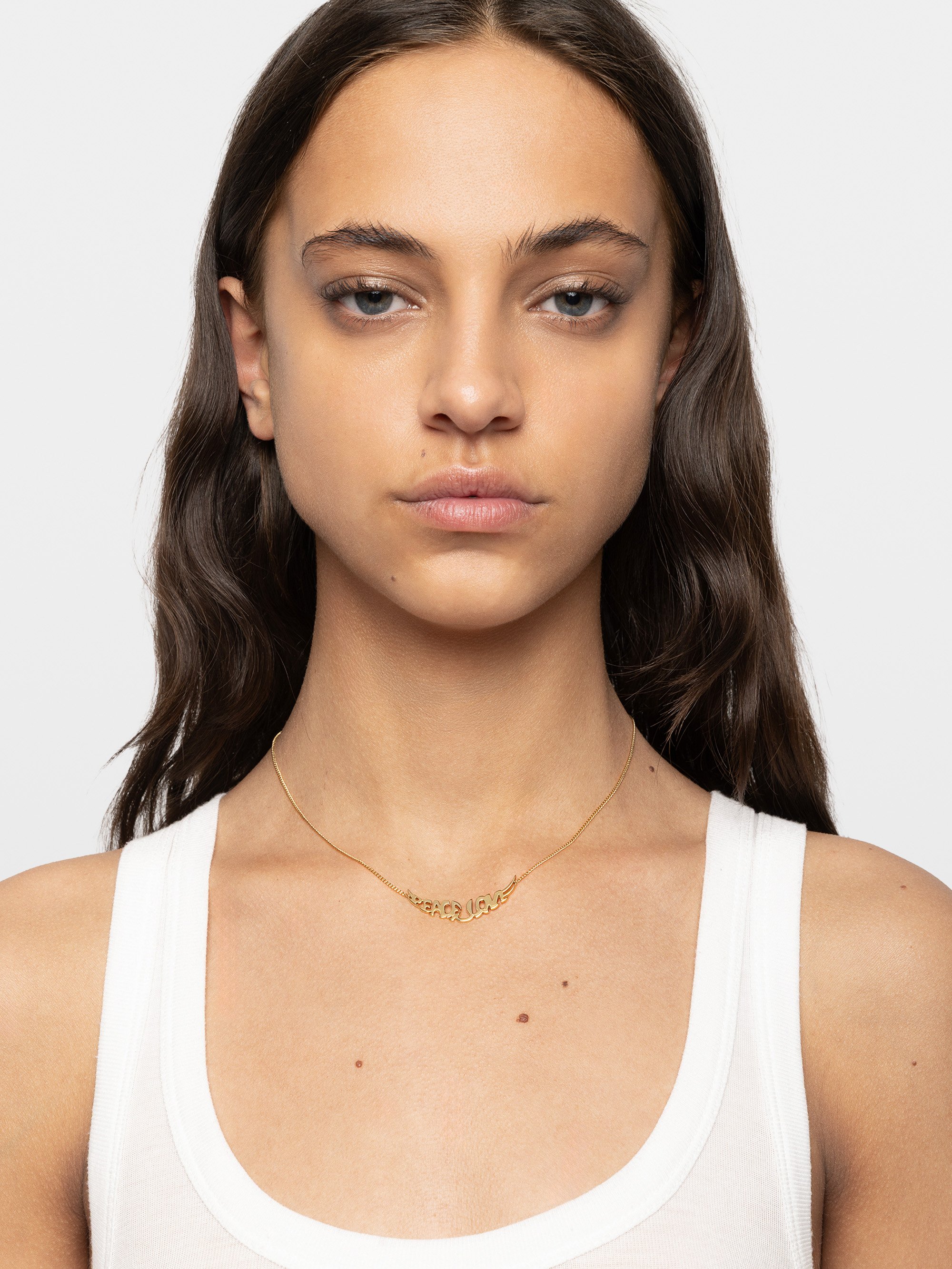 Ketting met lettertype van messing ZADIG&VOLTAIRE Goudkleurig
