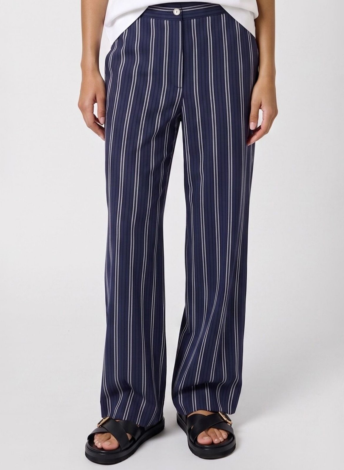 Pantalon large à rayures GERARD DAREL Bleu