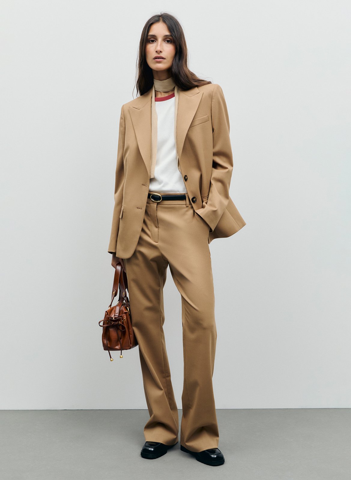 Veste tailleur droite GERARD DAREL Marron