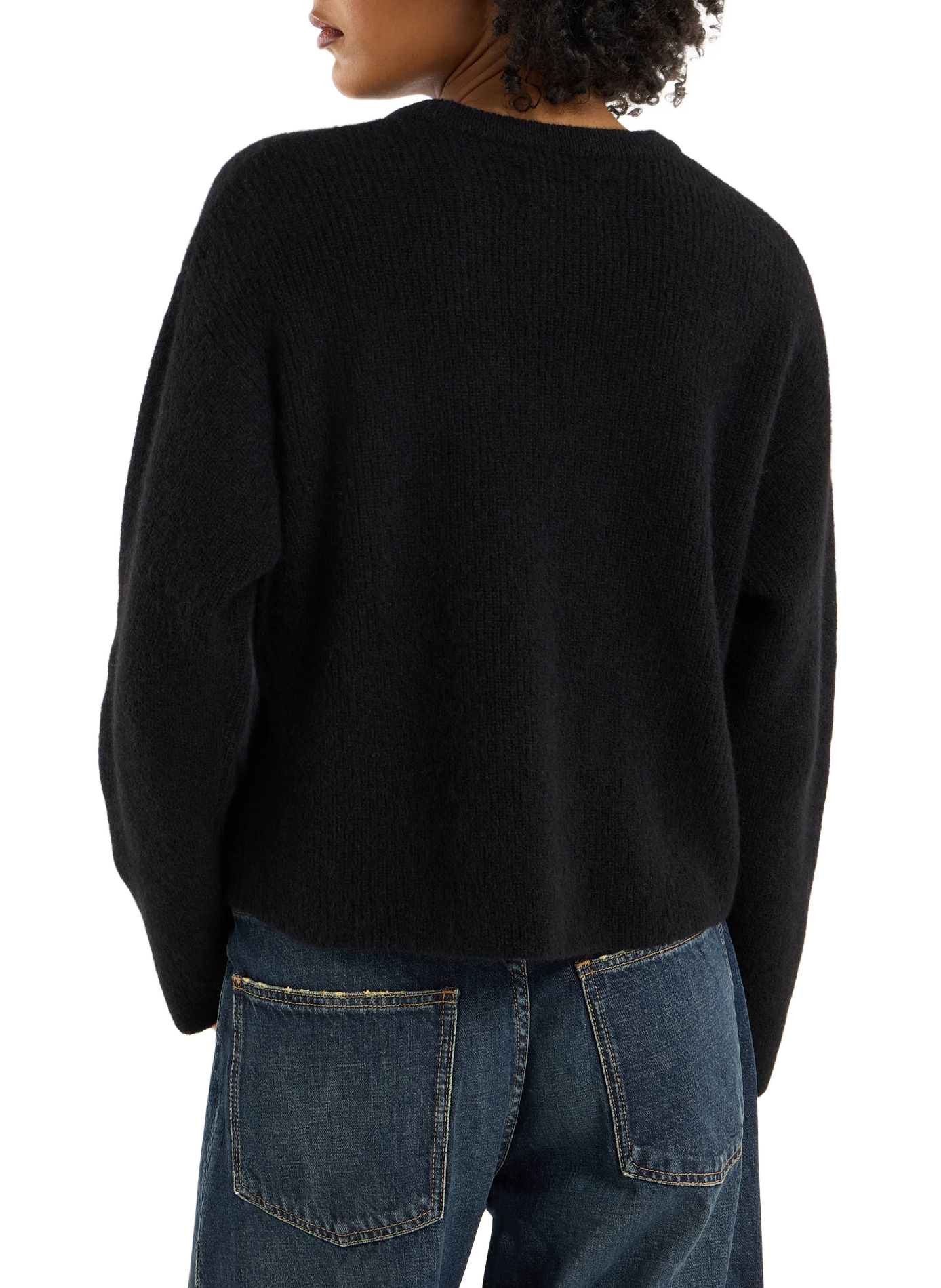 Round neck pullover in blended alpaca - Baylory SAISON 1865 Black