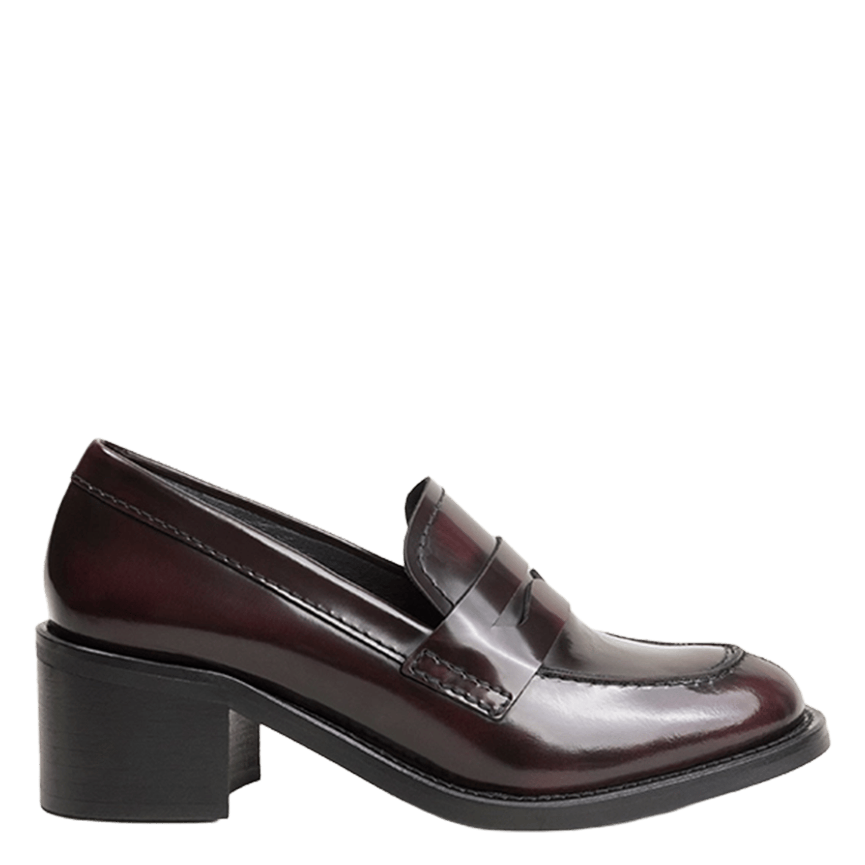 Heeled patent leather loafers JONAK