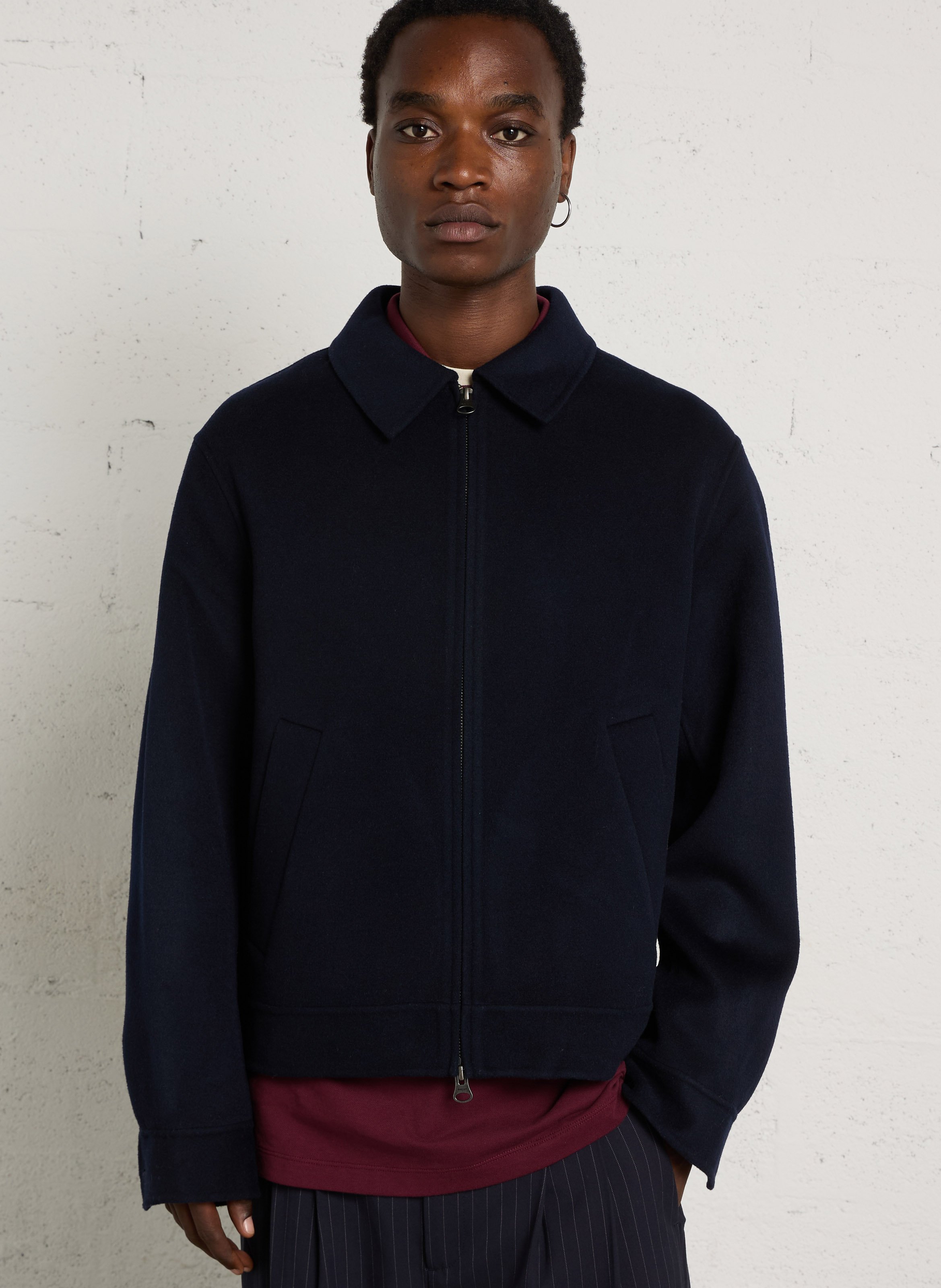 Gerade geschnittene Jacke aus Wollmix GANT Blau