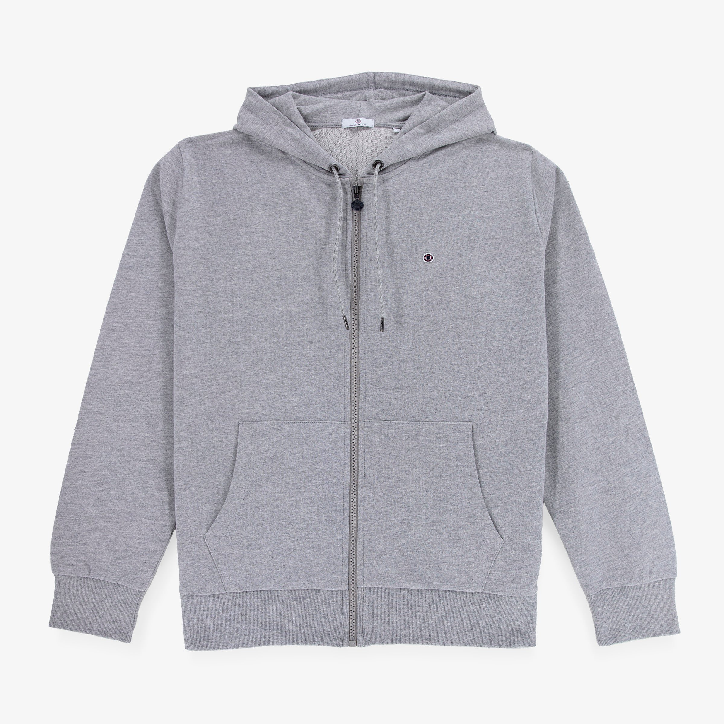 Sidney grey cotton zip-up hoodie SERGE BLANCO Grey