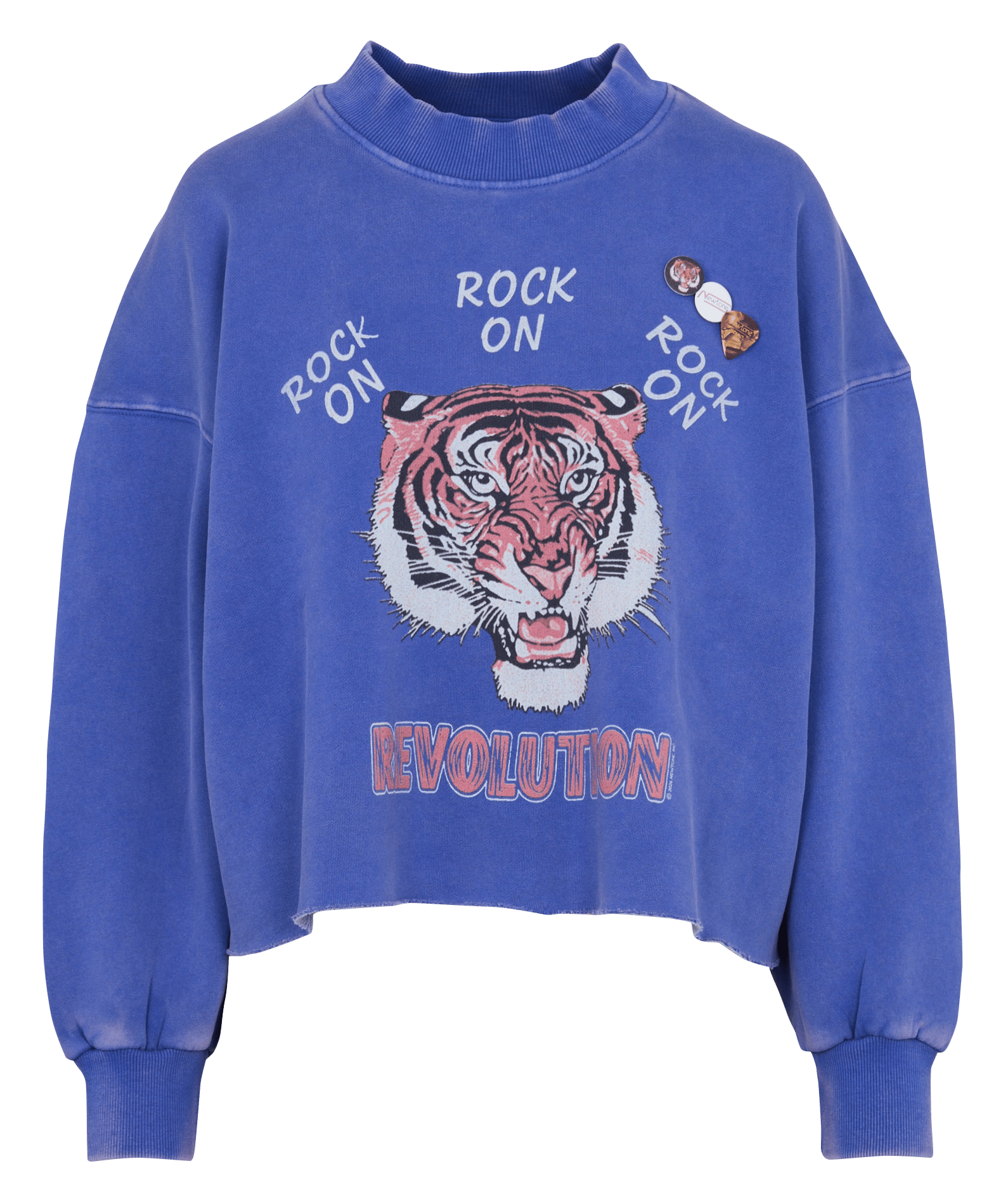 Kurzer bedruckter Baumwollpullover NEWTONE