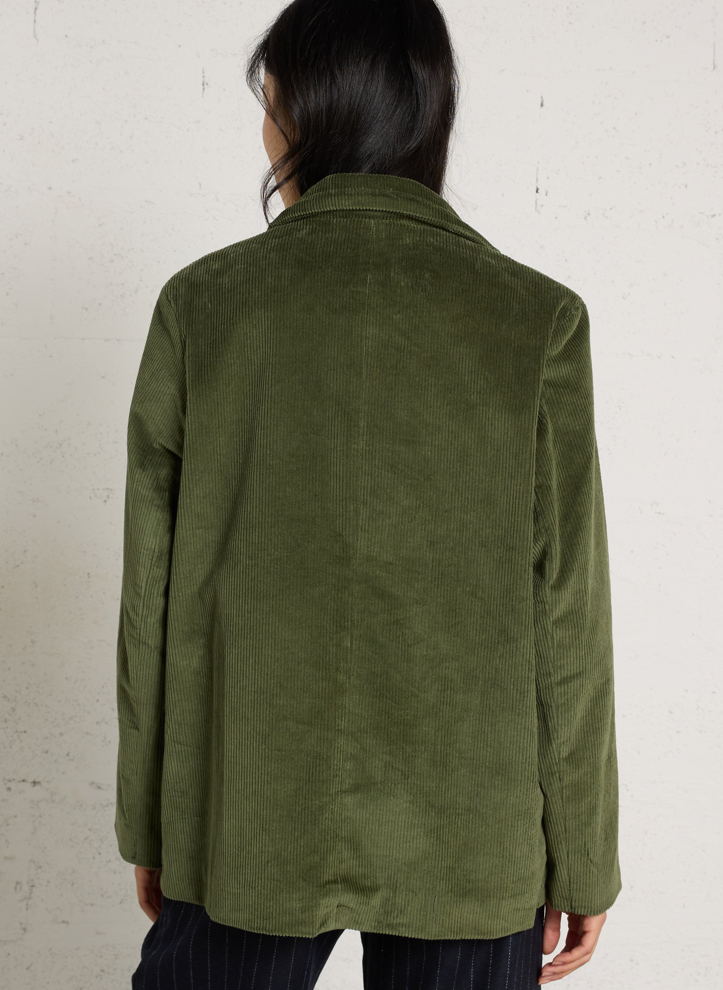 Veste de tailleur en coton mélangé LEON & HARPER Vert