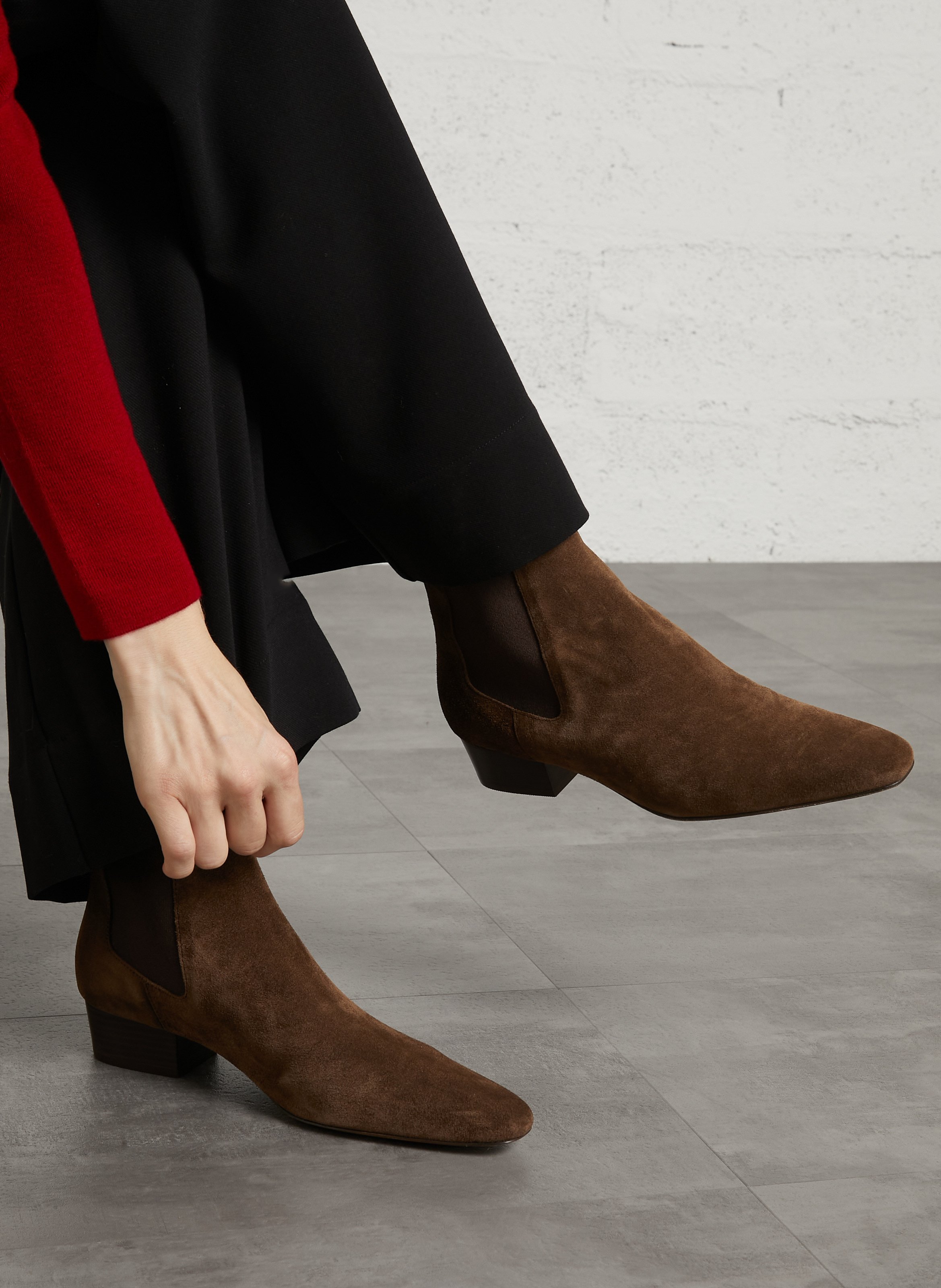 Velourslederstiefeletten ANTHOLOGY PARIS Braun