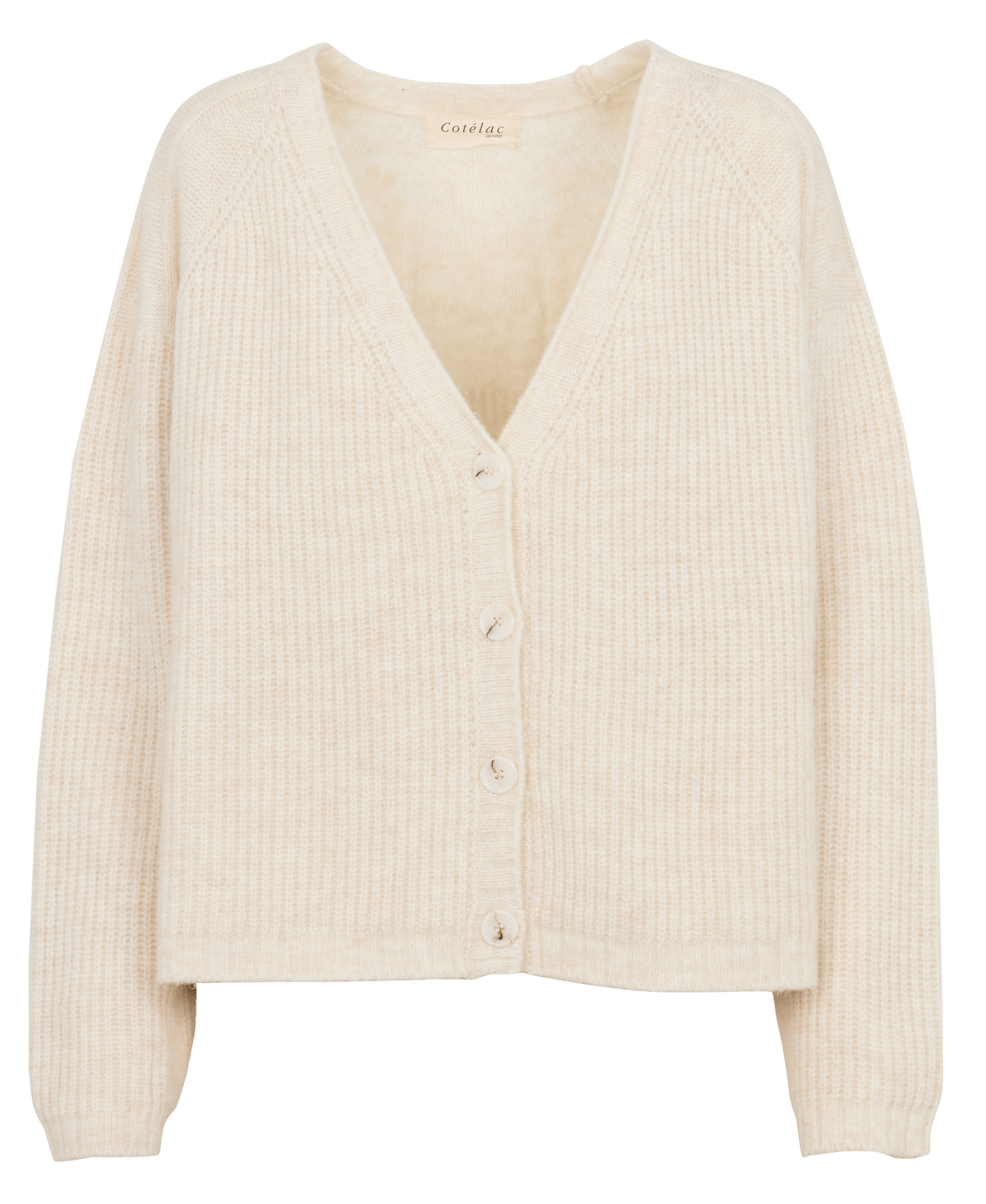 Vest van wolmix met V-hals COTELAC ACOTE Beige